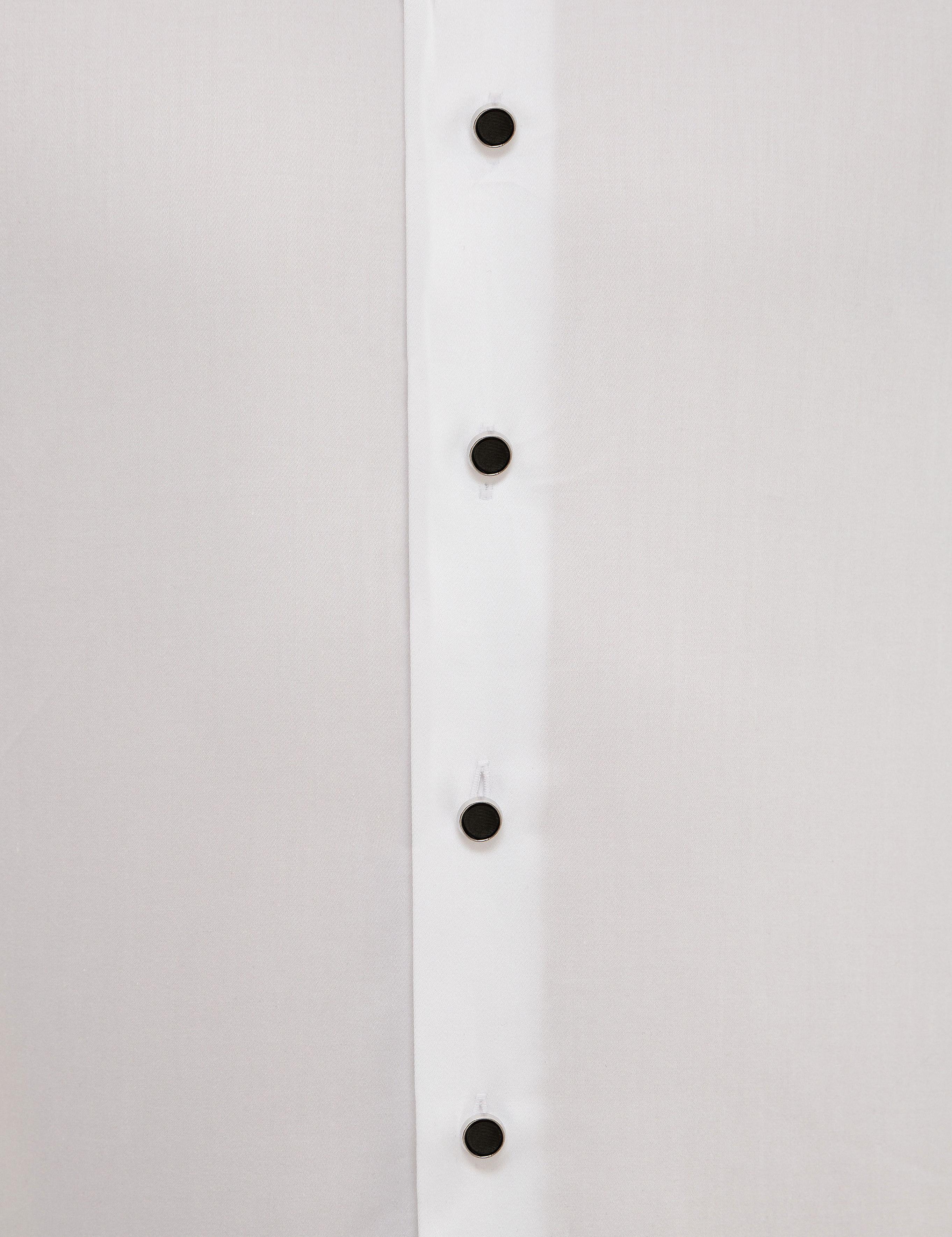 Beyaz Slim Fit Smokin Gömlek