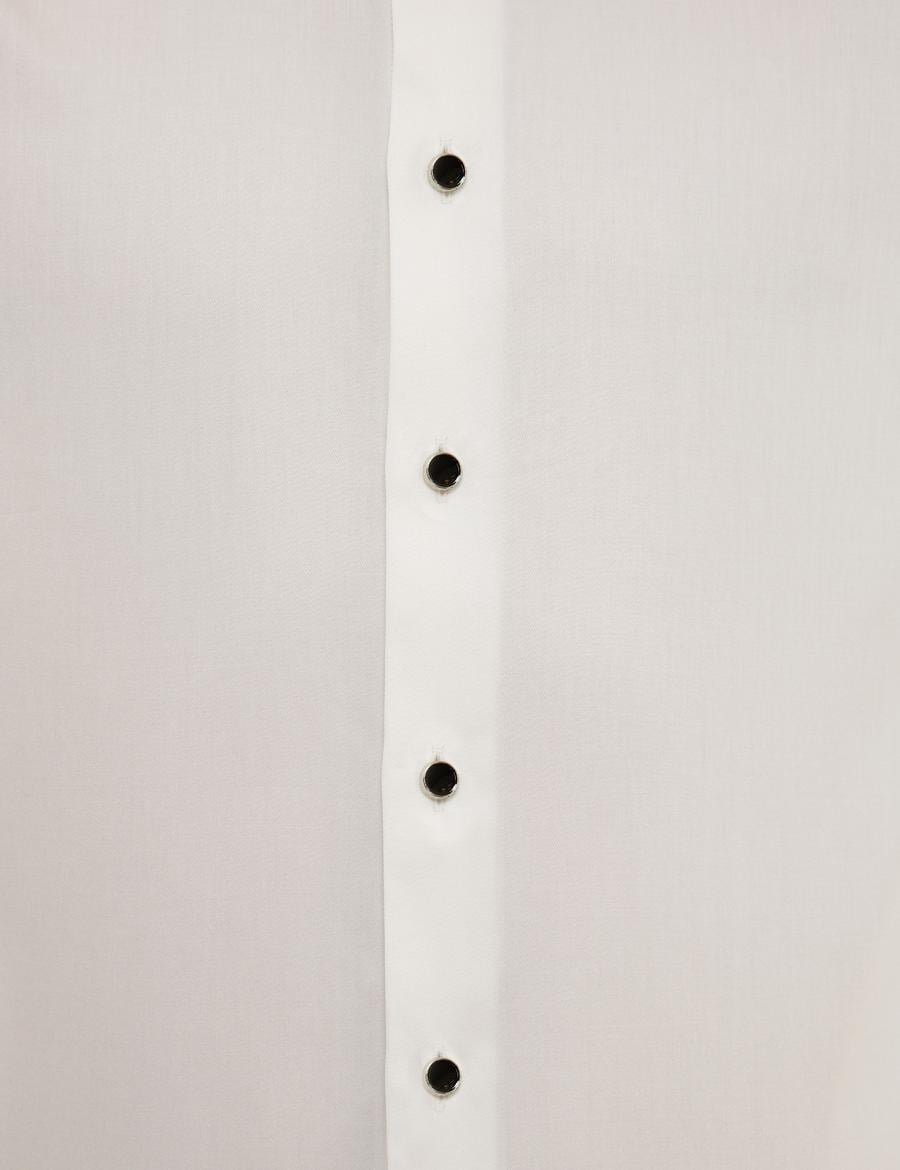 Ekru Slim Fit Smokin Gömlek