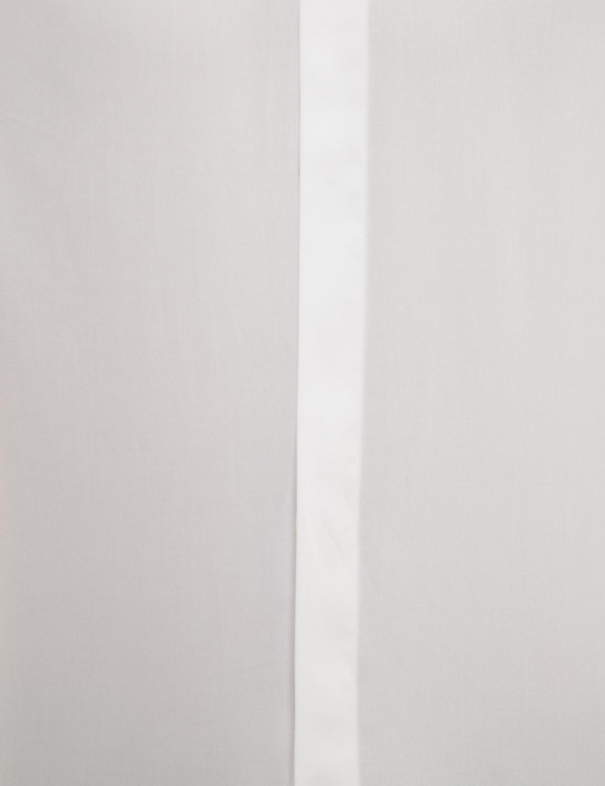 Beyaz Slim Fit Smokin Gömlek - 50223104005