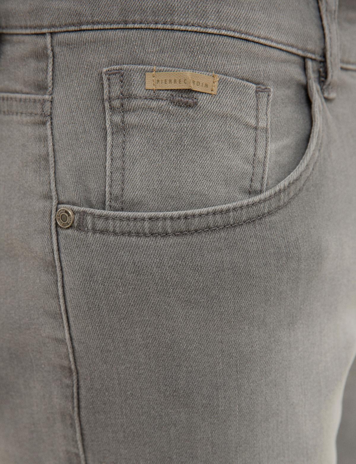 Açık Gri Standart Fit Jean Şort - 50220574015