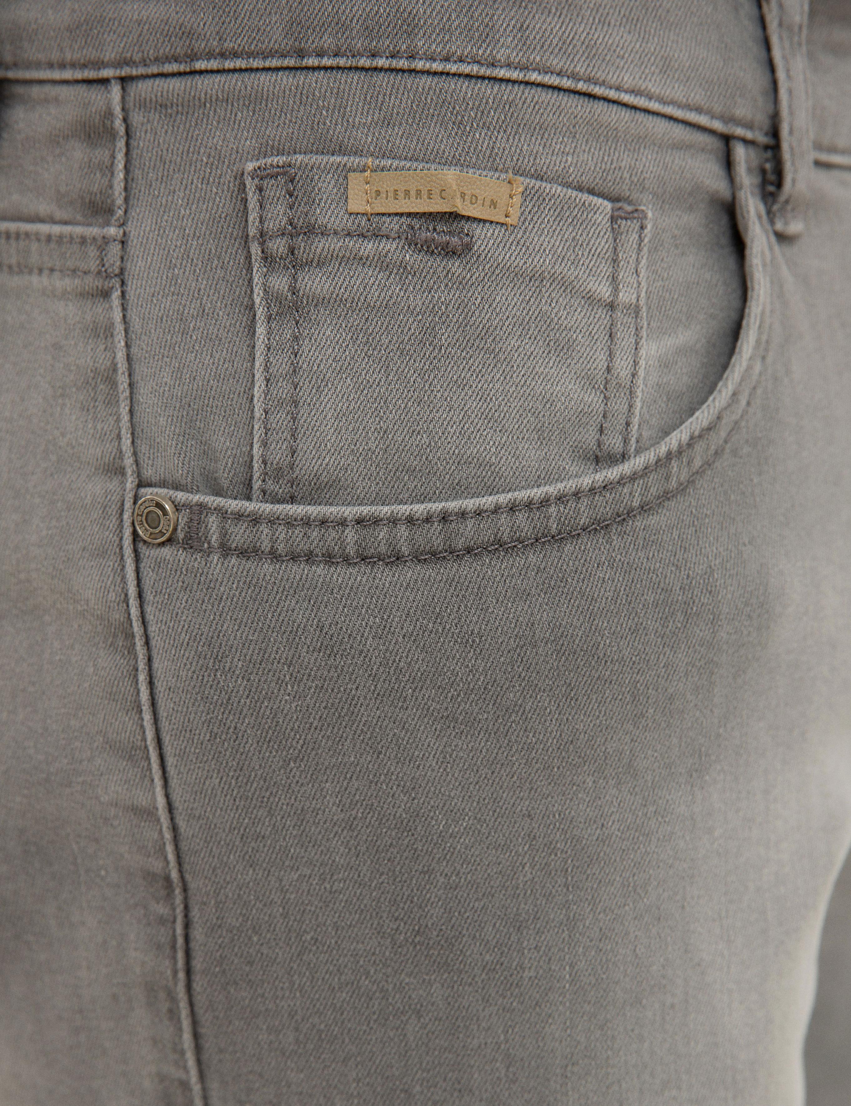 Açık Gri Standart Fit Jean Şort