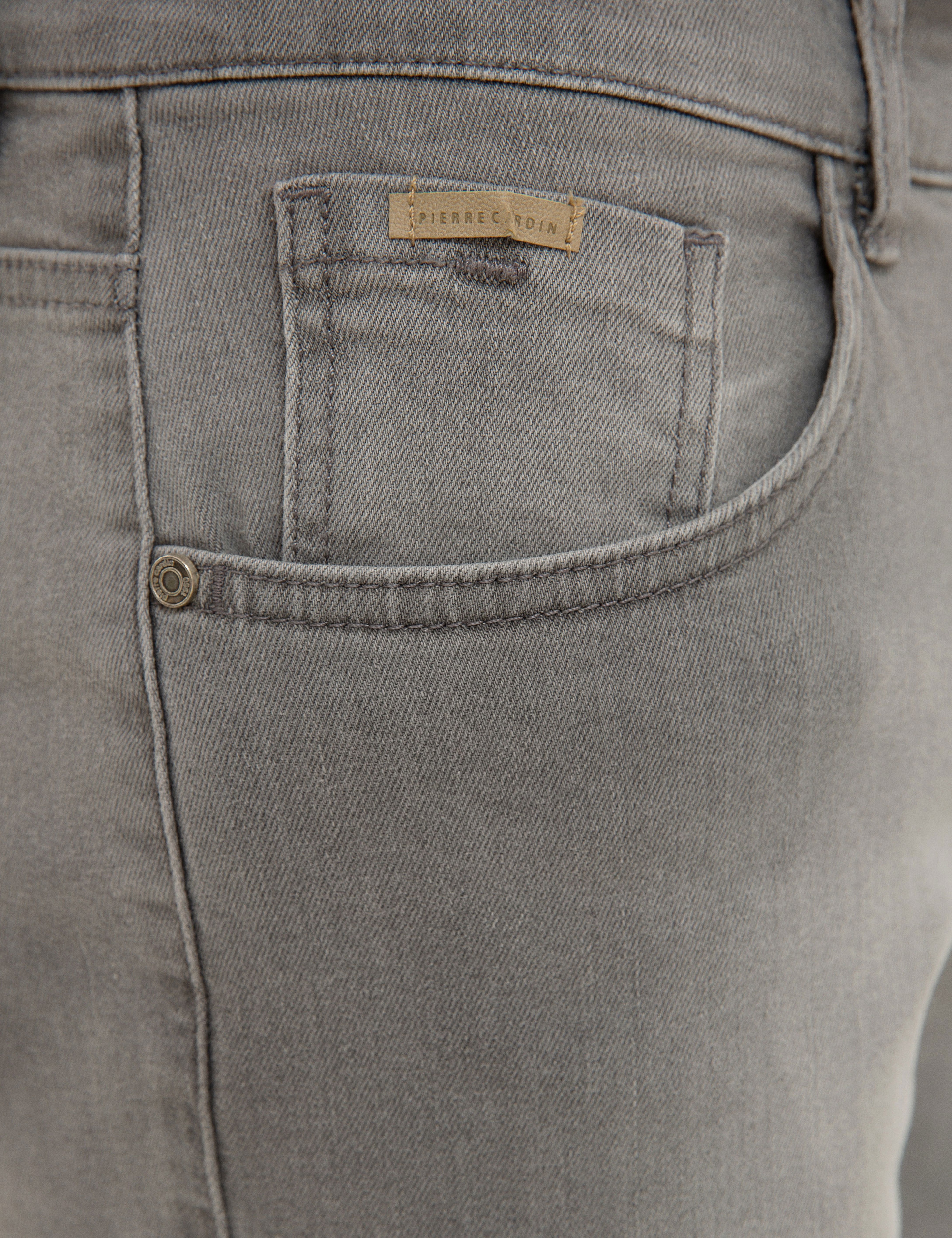 Açık Gri Standart Fit Jean Şort