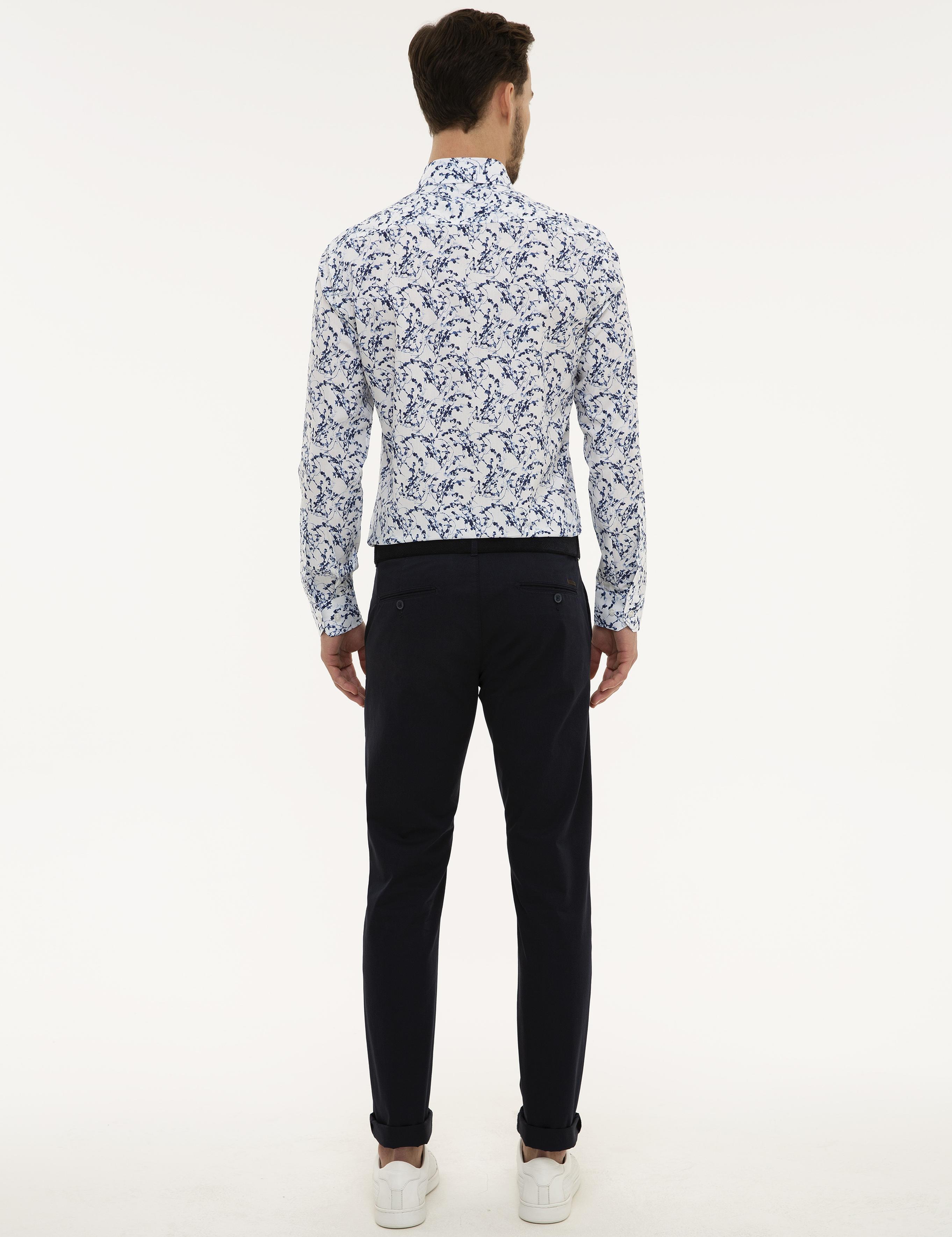 Lacivert Regular Fit Kanvas Pantolon