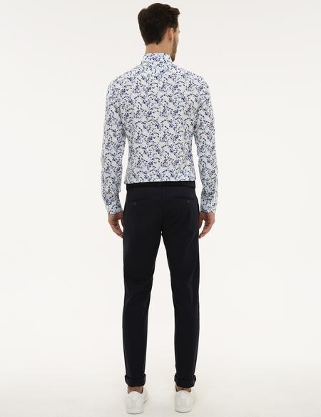 Lacivert Regular Fit Kanvas Pantolon - 50223126049