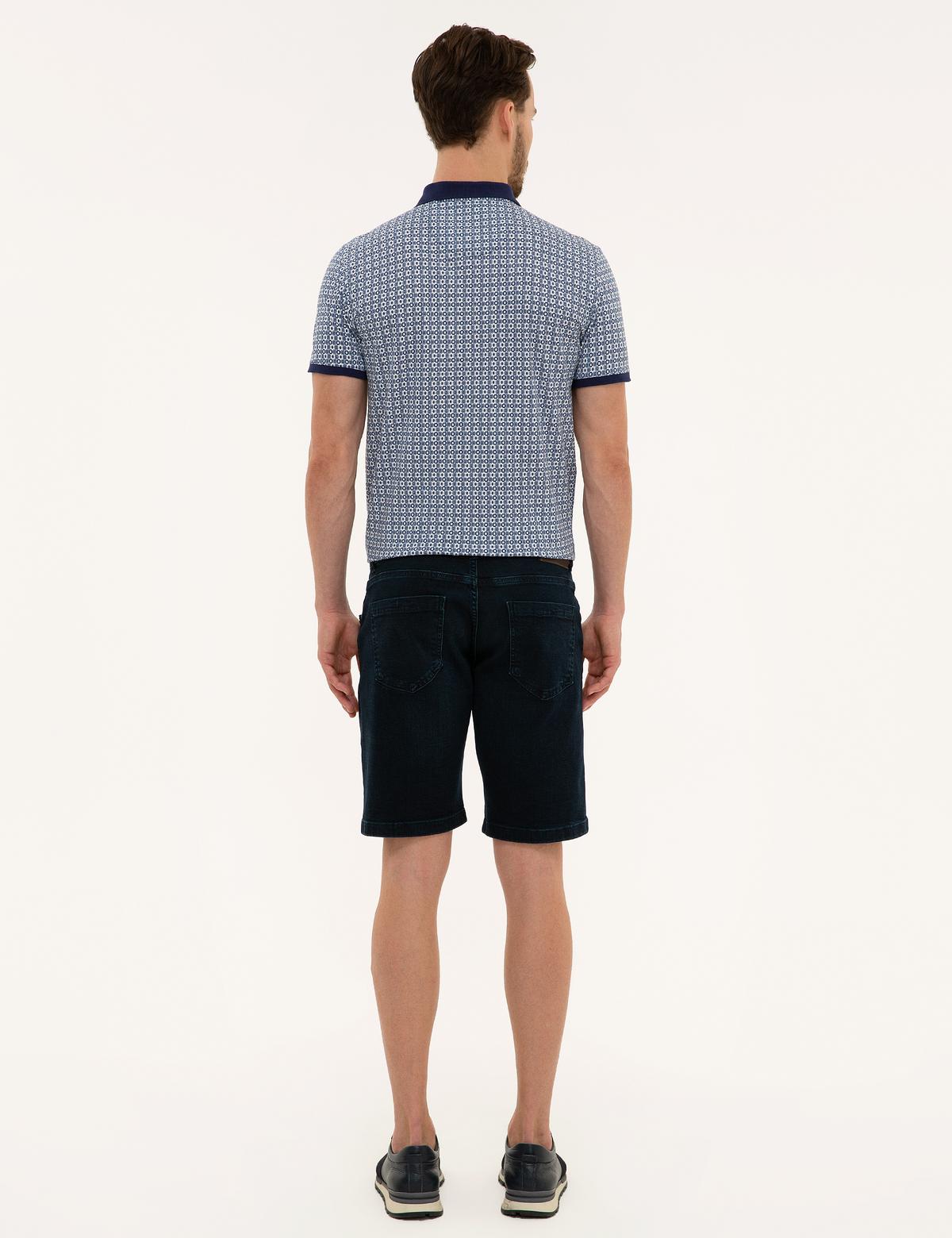 Lacivert Standart Fit Jean Şort - 50224255007