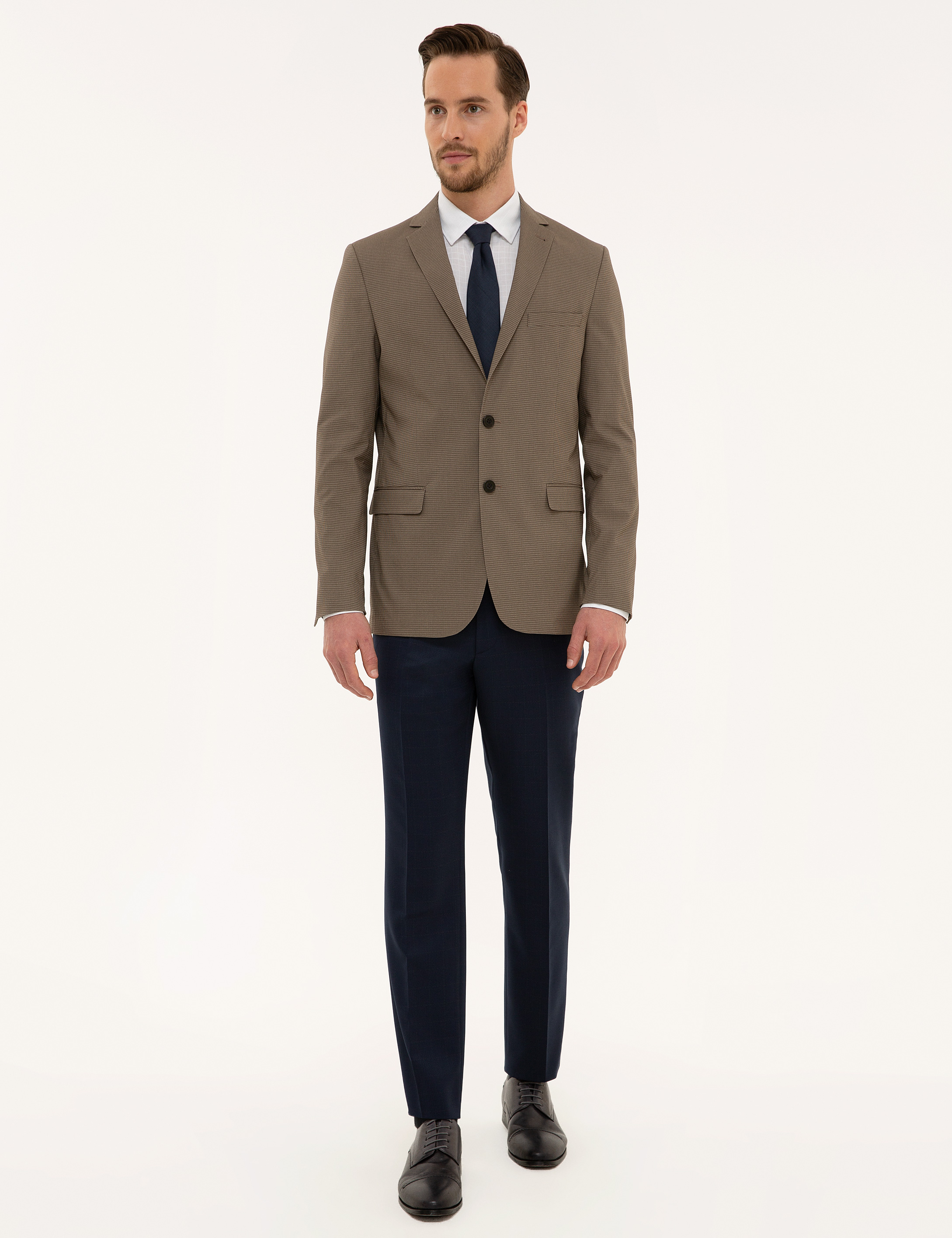 Kahverengi Slim Fit Ceket