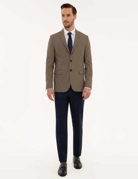 Kahverengi Slim Fit Ceket - 50225545008