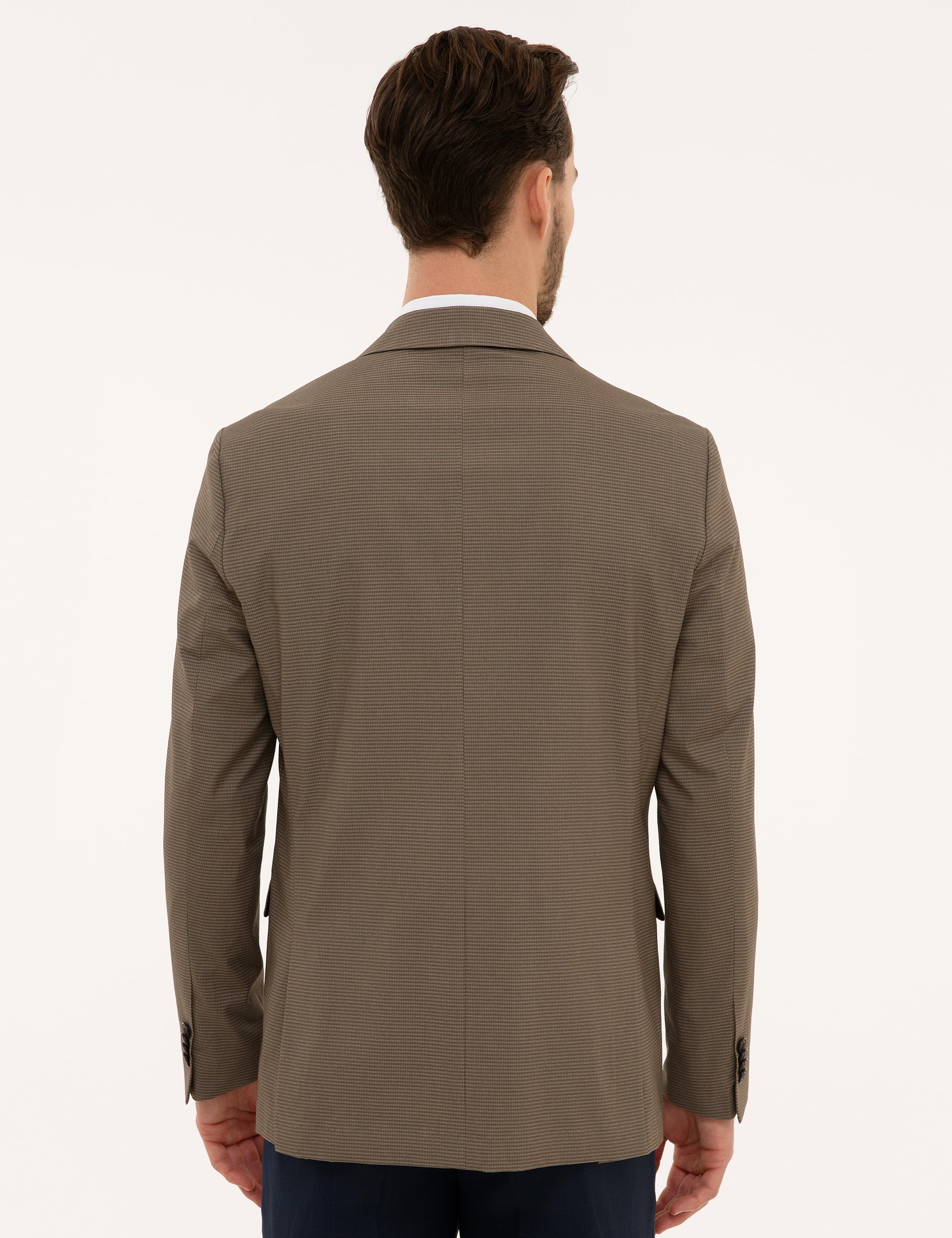 Kahverengi Slim Fit Ceket