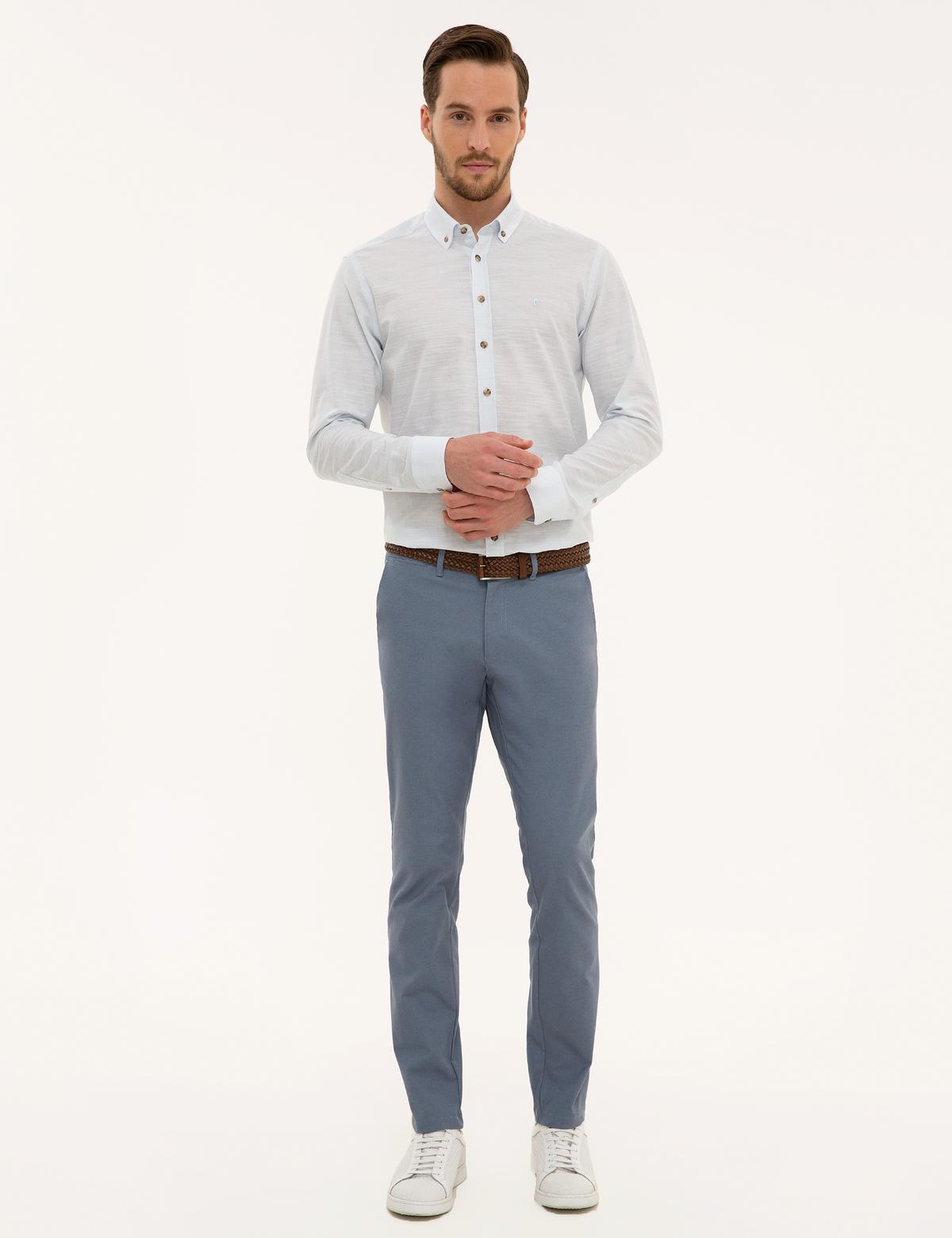 Açık Mavi Slim Fit Gömlek - 50223637010