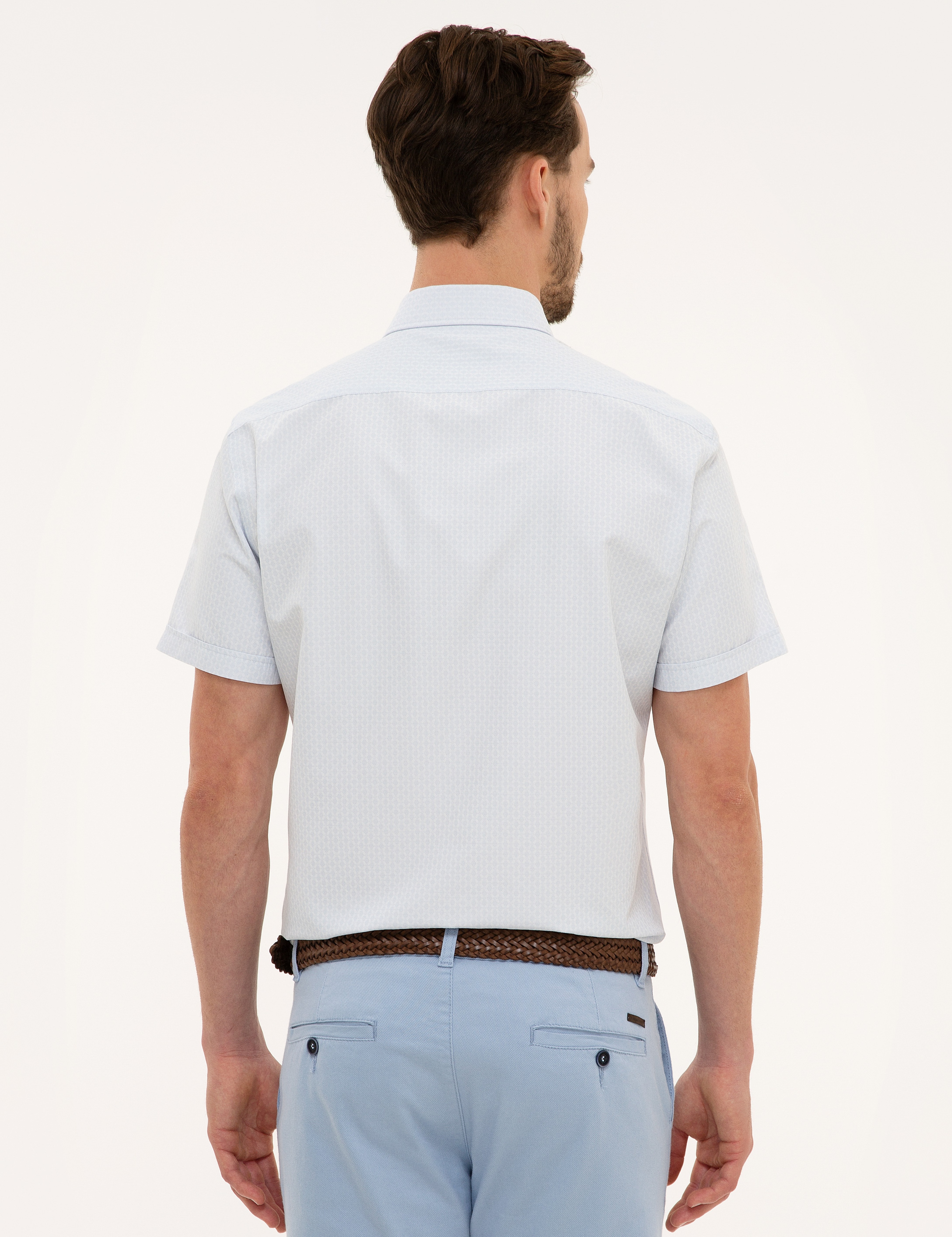 Mavi Regular Fit Kısa Kollu Gömlek - Image 3