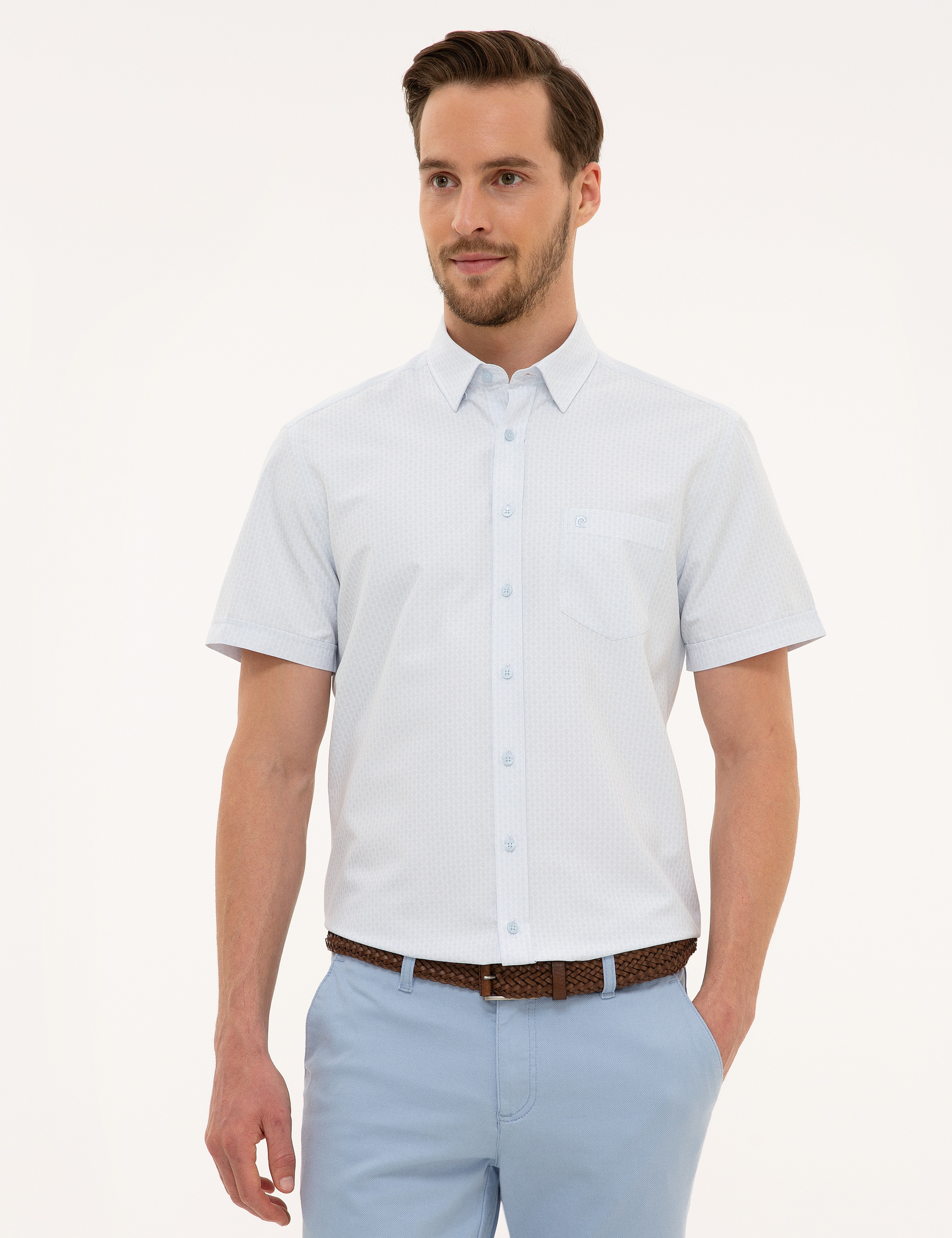 Mavi Regular Fit Kısa Kollu Gömlek - Image 2