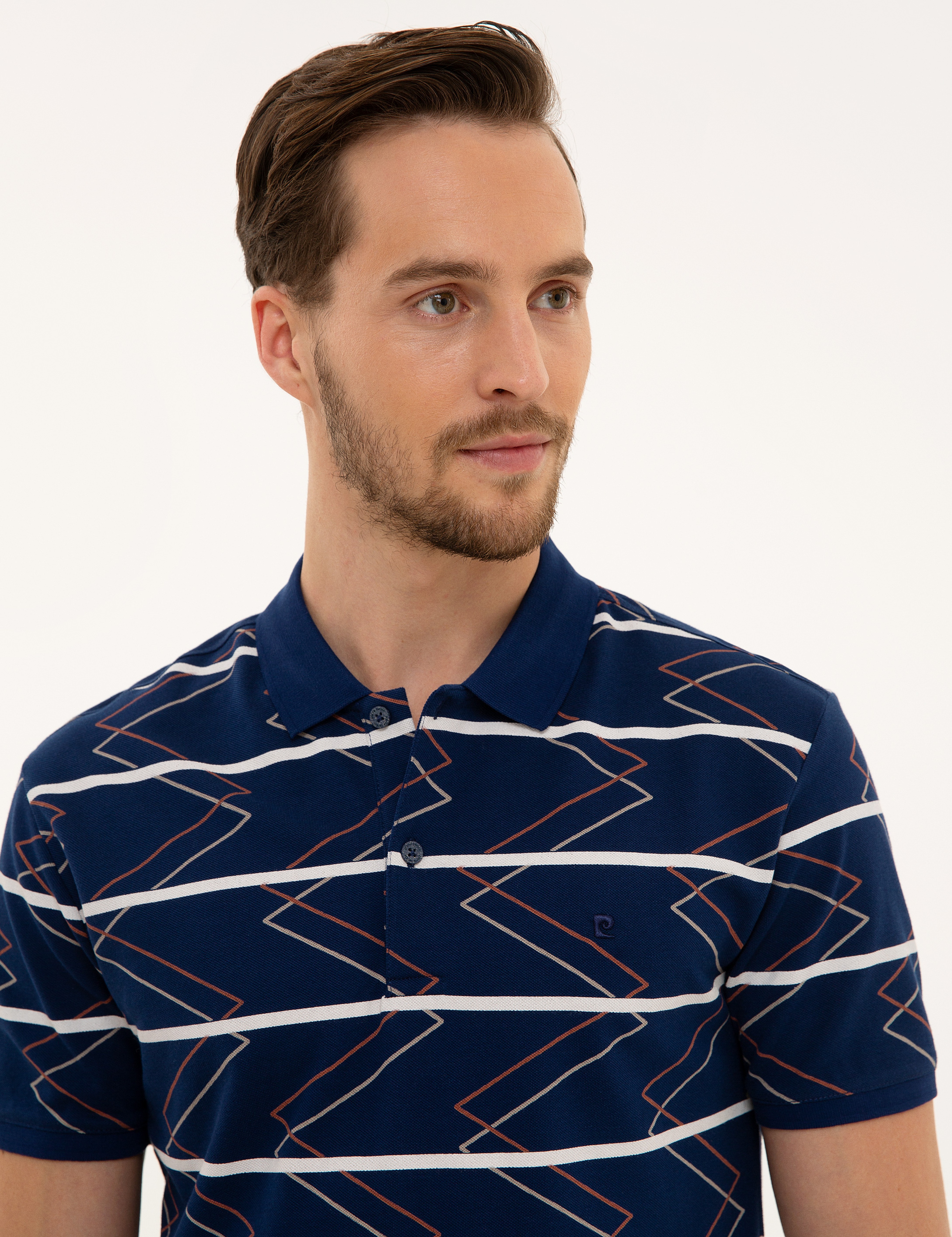 Lacivert Slim Fit Polo Yaka T-Shirt - Image 1