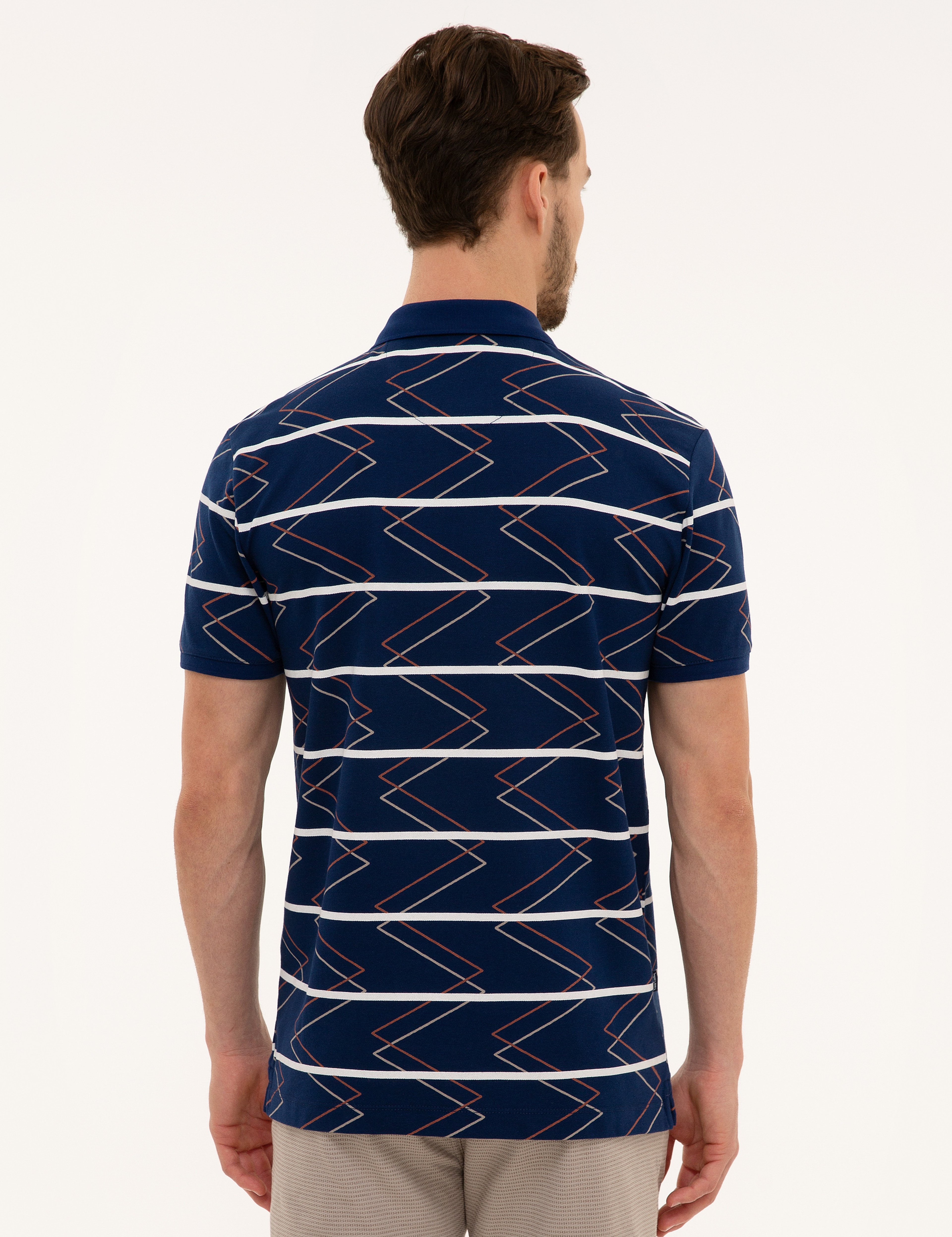 Lacivert Slim Fit Polo Yaka T-Shirt - Image 3