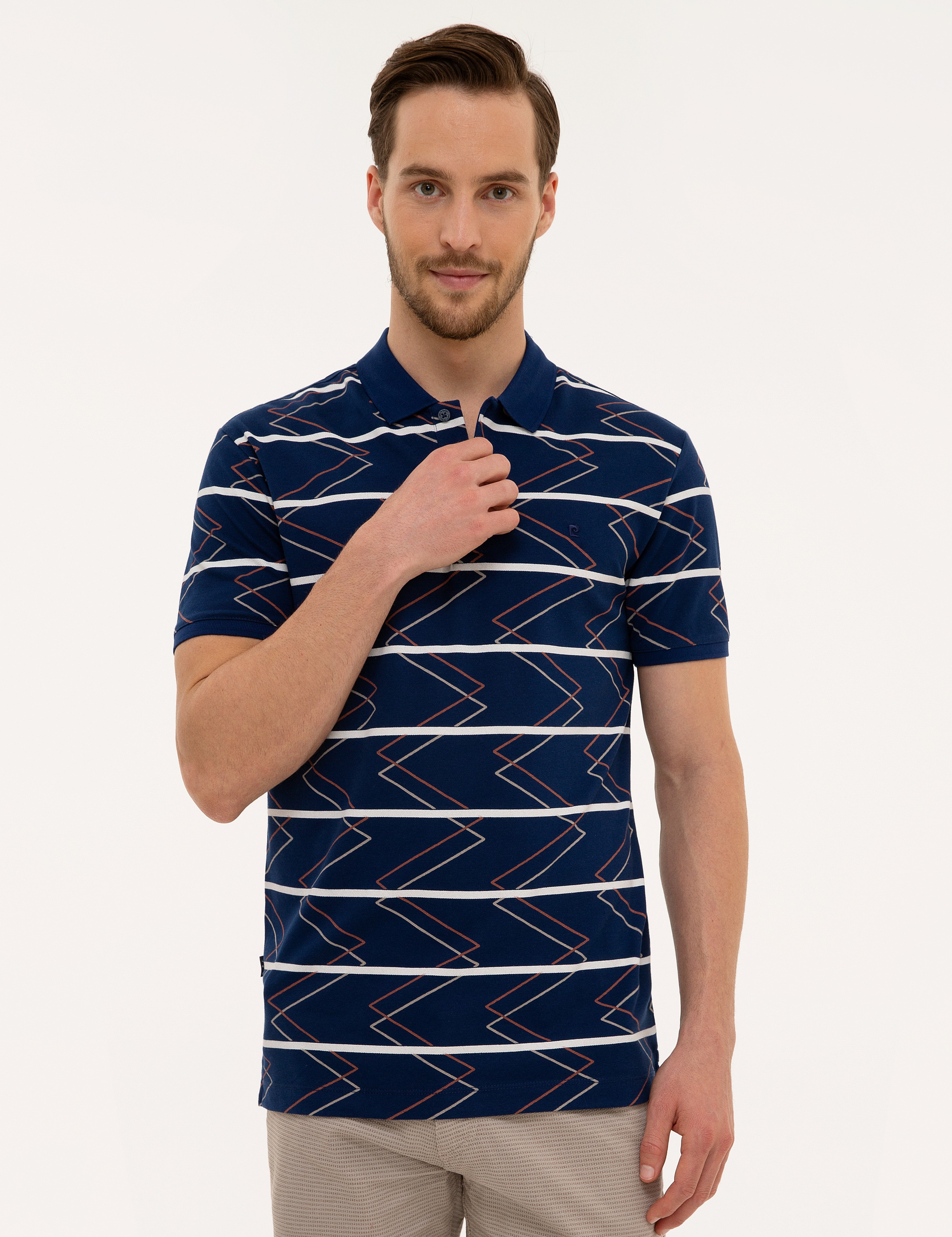 Lacivert Slim Fit Polo Yaka T-Shirt - Image 2