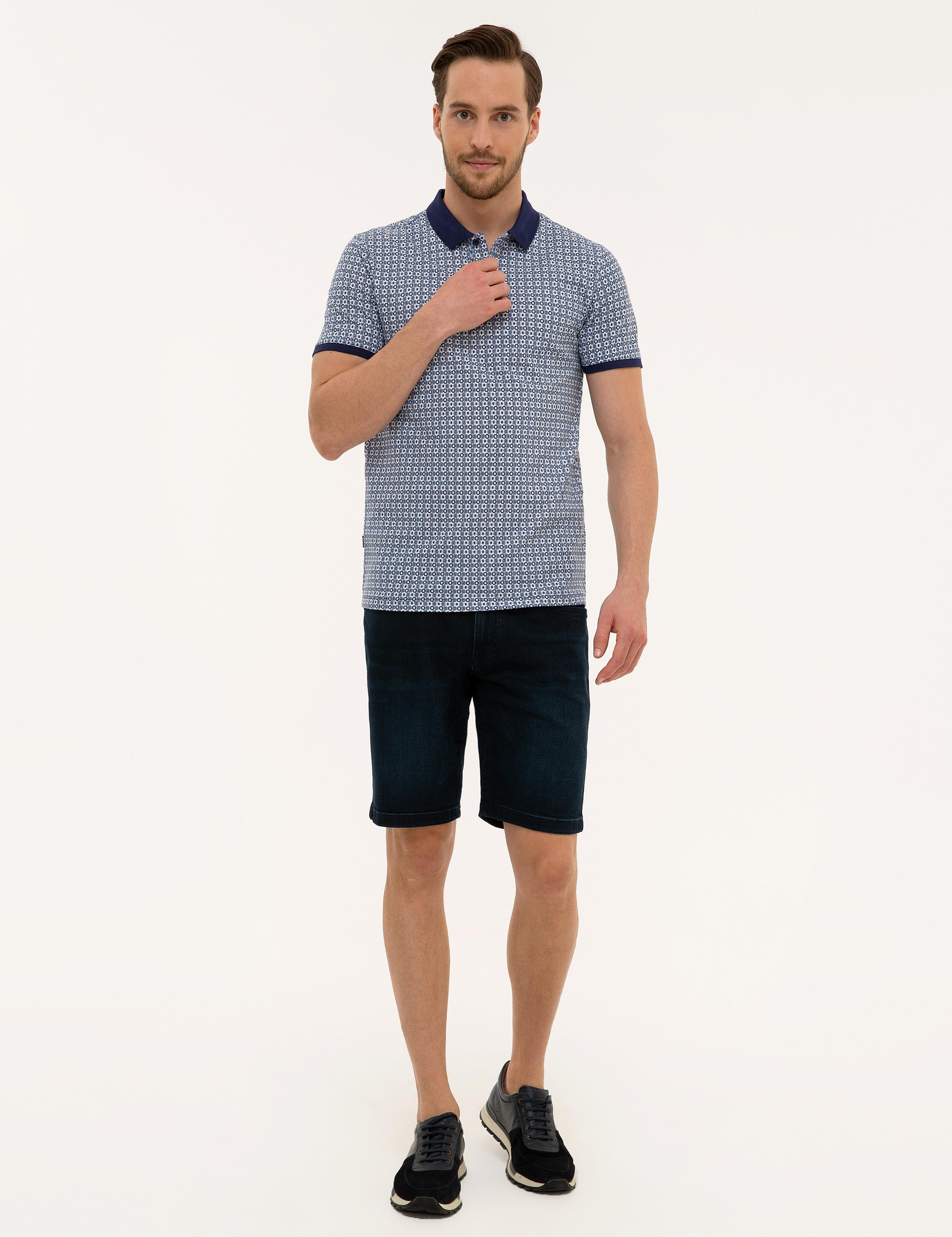 Lacivert Slim Fit Polo Yaka T-Shirt
