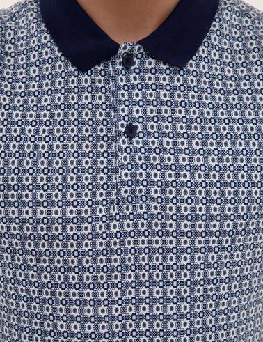 Lacivert Slim Fit Polo Yaka T-Shirt