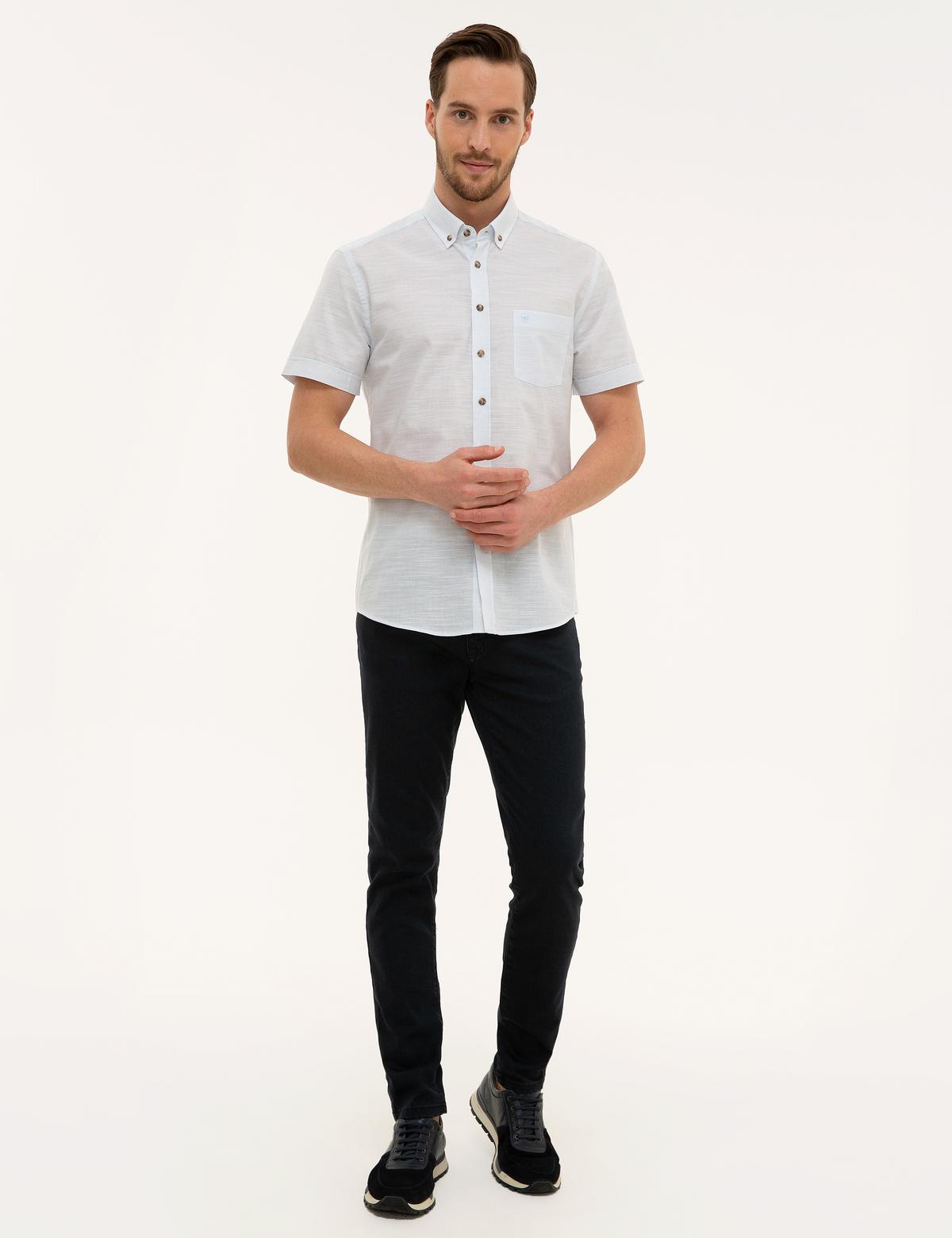 Açık Mavi Regular Fit Kısa Kollu Gömlek - 50223806010