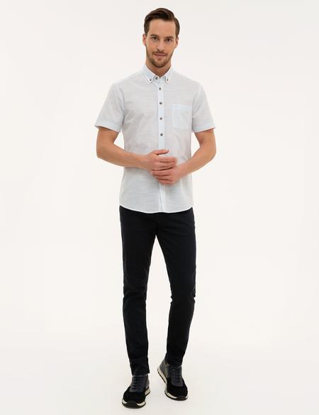 Açık Mavi Regular Fit Kısa Kollu Gömlek - 50223806010
