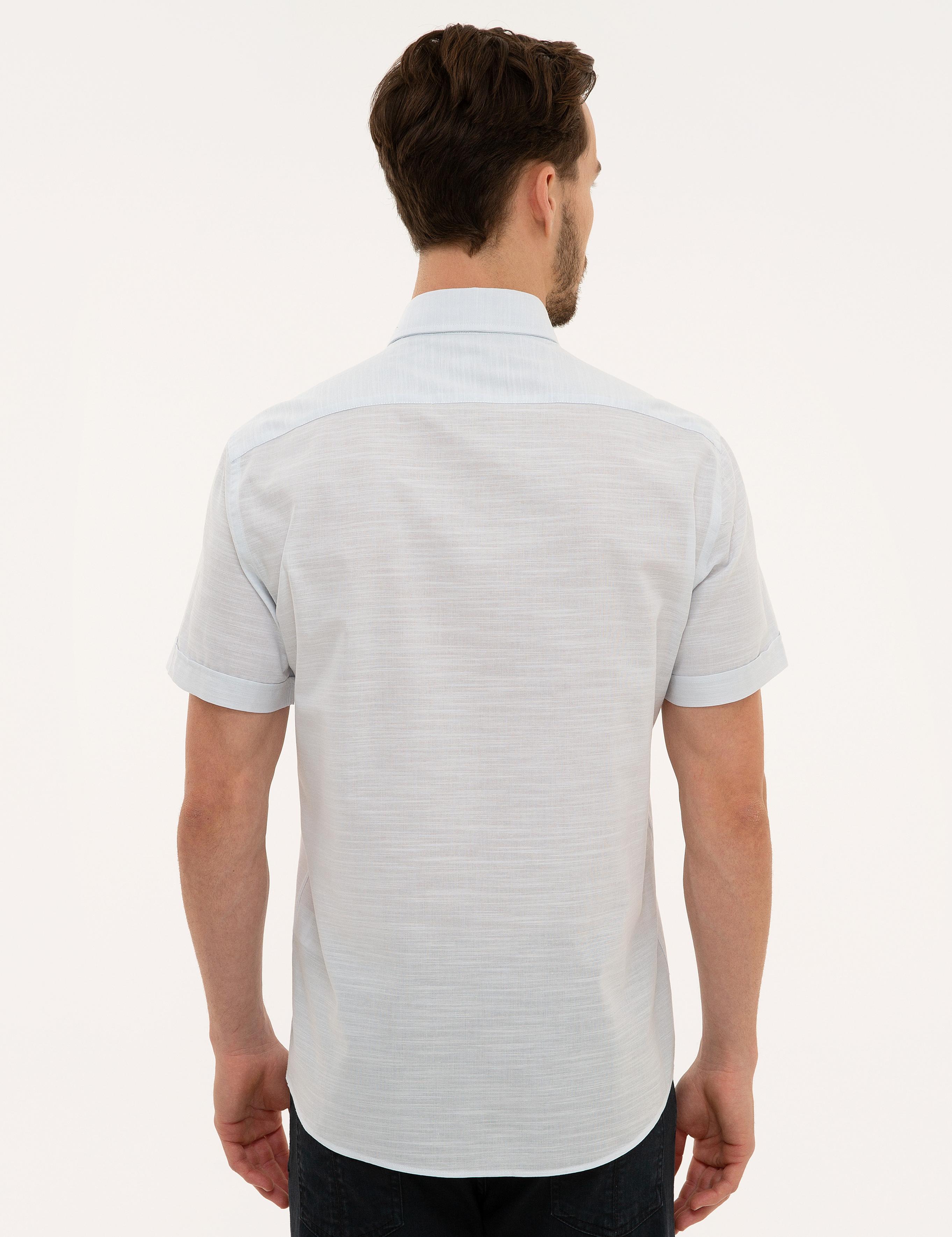 Açık Mavi Regular Fit Kısa Kollu Gömlek