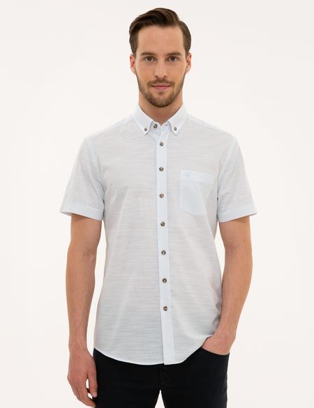 Açık Mavi Regular Fit Kısa Kollu Gömlek - 50223806010