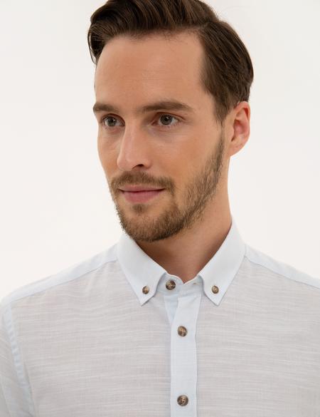 Açık Mavi Regular Fit Kısa Kollu Gömlek - 50223806010