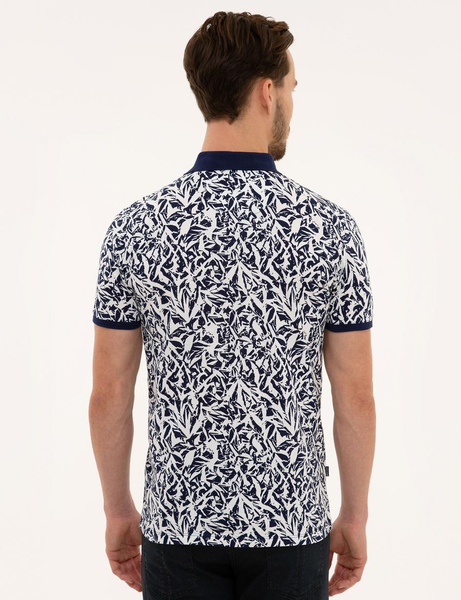 Lacivert Slim Fit Polo Yaka T-Shirt