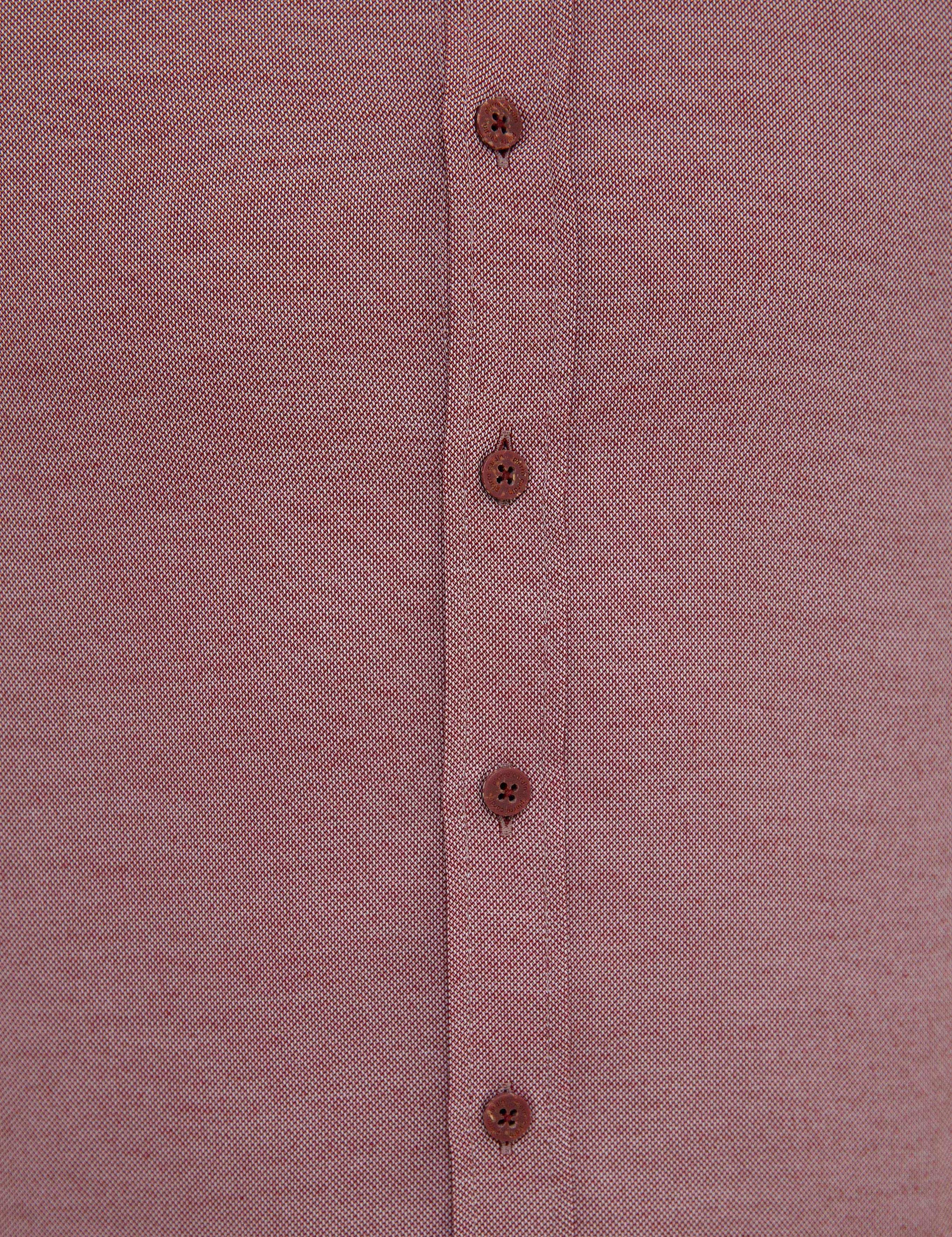 Bordo Slim Fit Oxford Gömlek