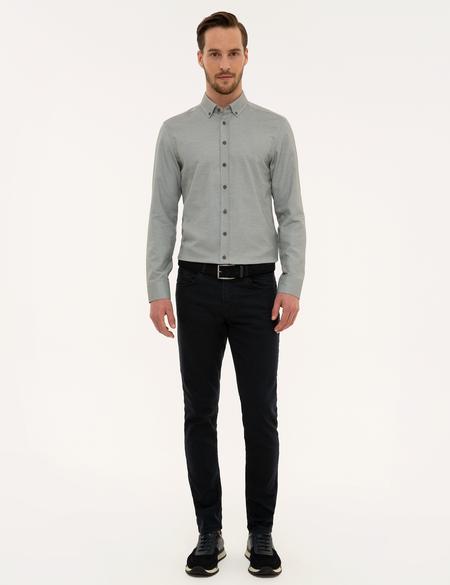 Haki Slim Fit Oxford Gömlek - 50227391029