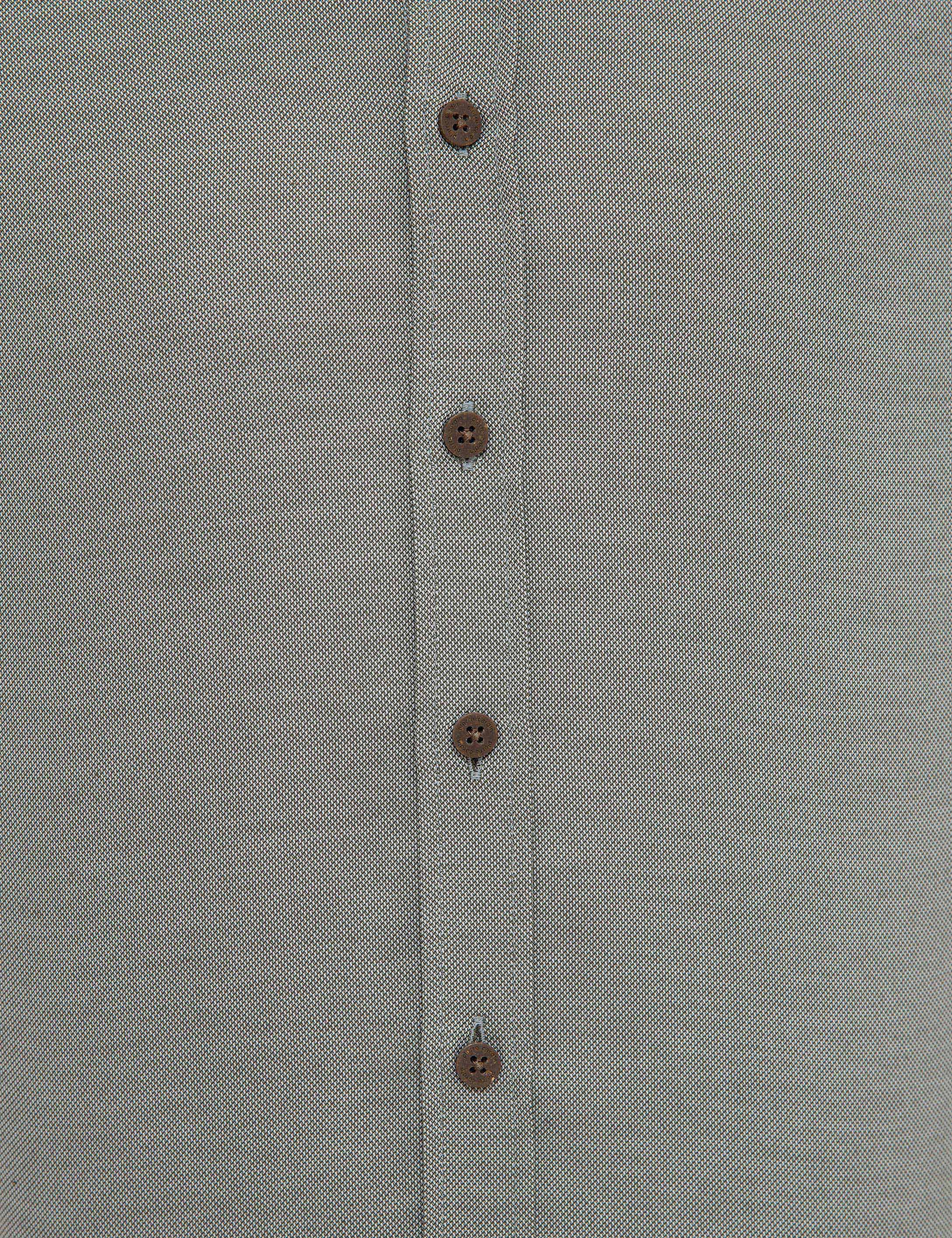 Haki Slim Fit Oxford Gömlek - Image 5