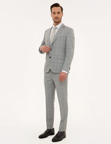 Gri Ex. Slim Fit Takım Elbise - 50220554005