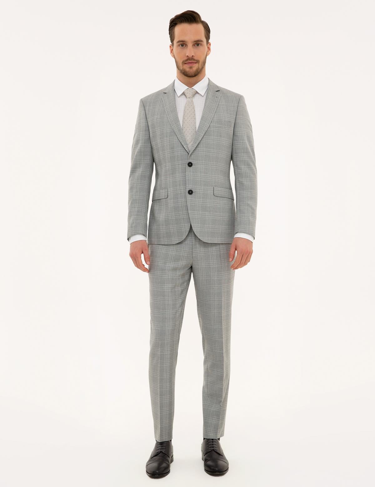 Gri Ex. Slim Fit Takım Elbise