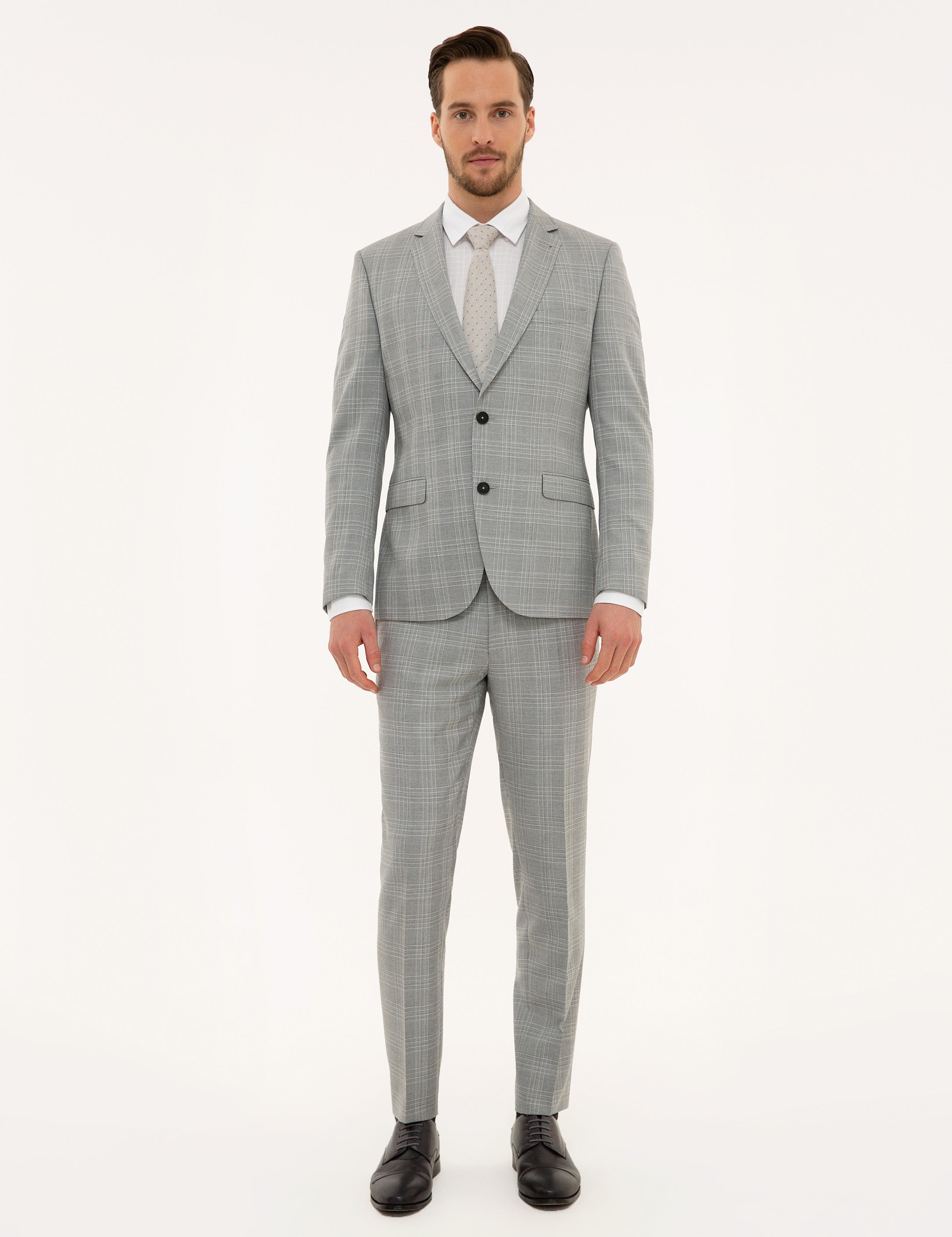 Gri Ex. Slim Fit Takım Elbise