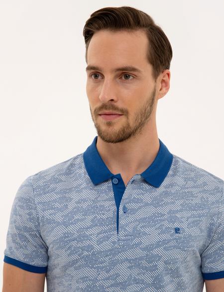 Koyu Mavi Slim Fit Polo Yaka Tişört - 50200633008