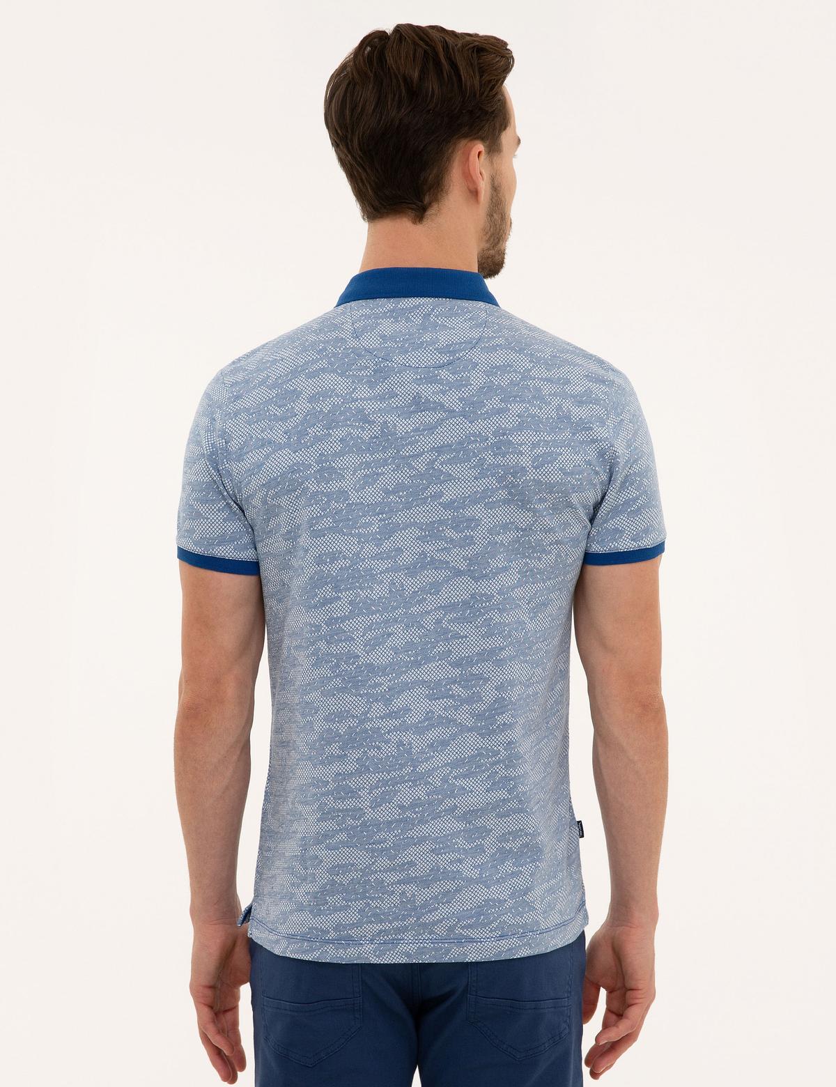 Koyu Mavi Slim Fit Polo Yaka Tişört - 50200633008