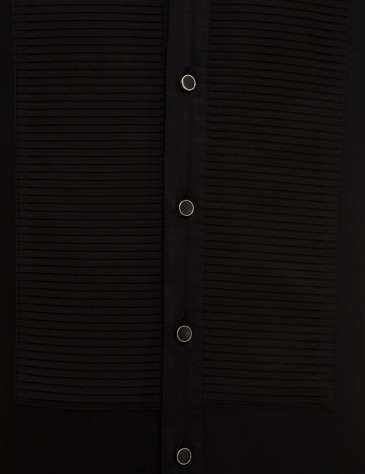 Siyah Slim Fit Smokin Gömlek - 50222994012