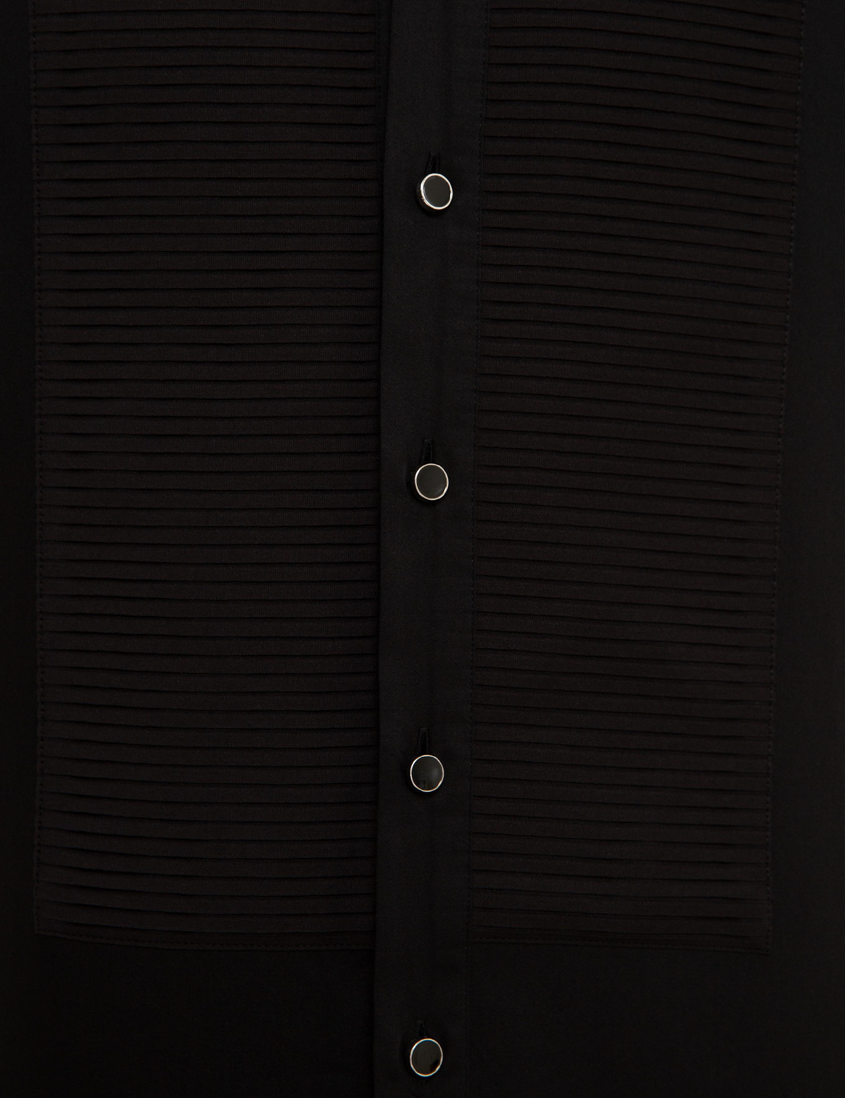 Siyah Slim Fit Smokin Gömlek