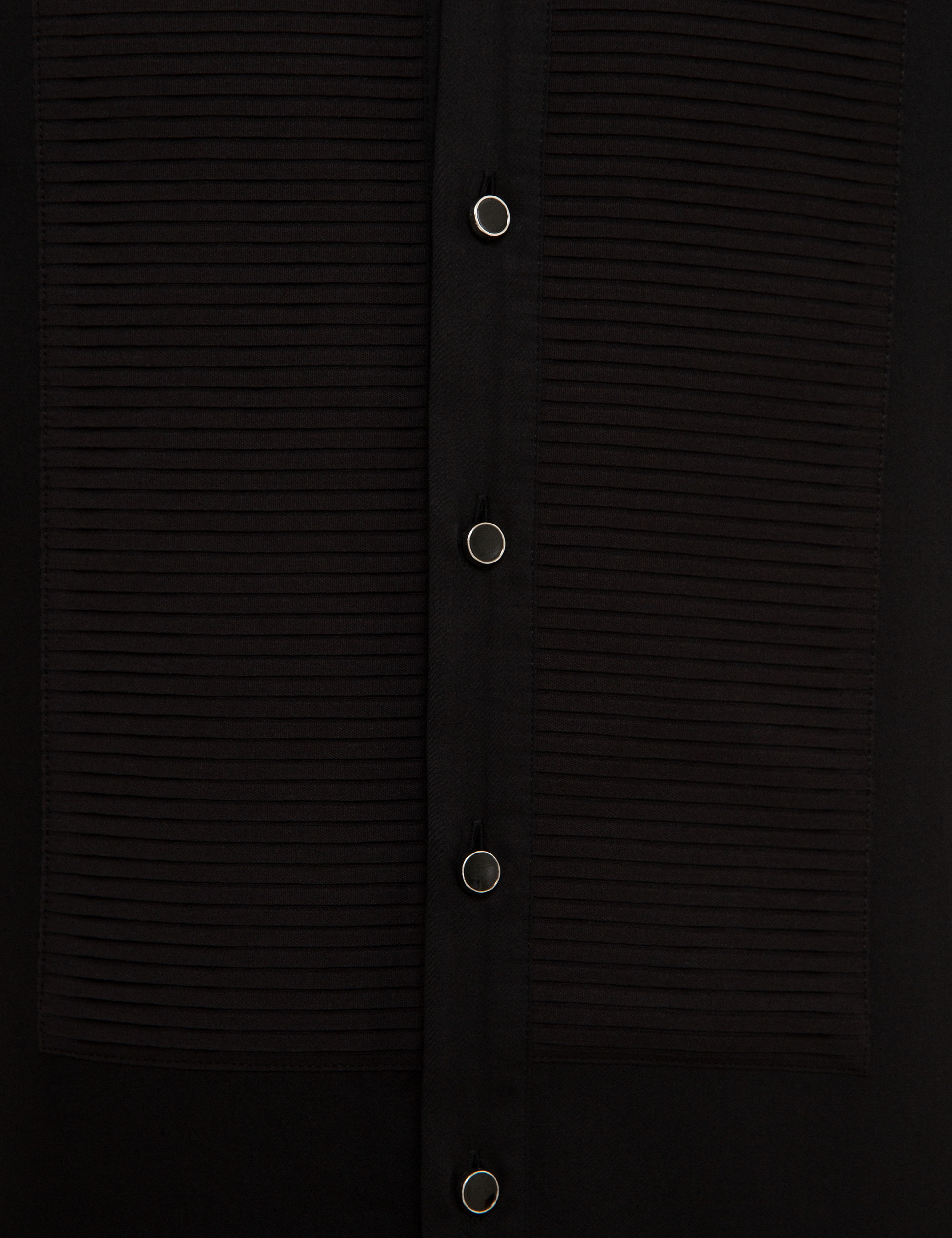 Siyah Slim Fit Smokin Gömlek