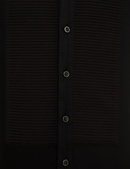 Siyah Slim Fit Smokin Gömlek - 50222994012