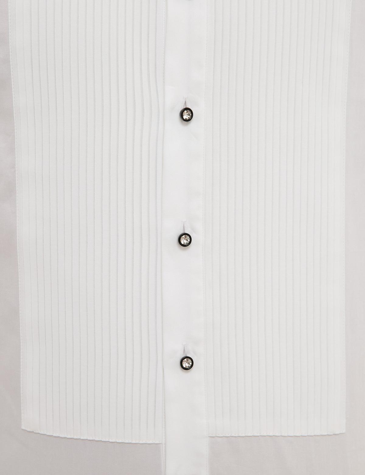 Beyaz Slim Fit Smokin Gömlek - 50223005012