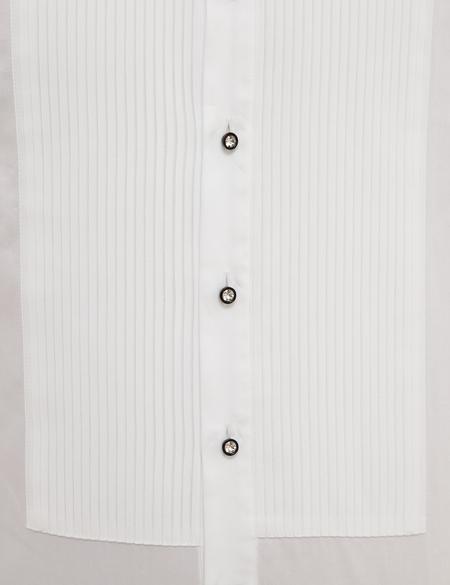 Beyaz Slim Fit Smokin Gömlek - 50223005012