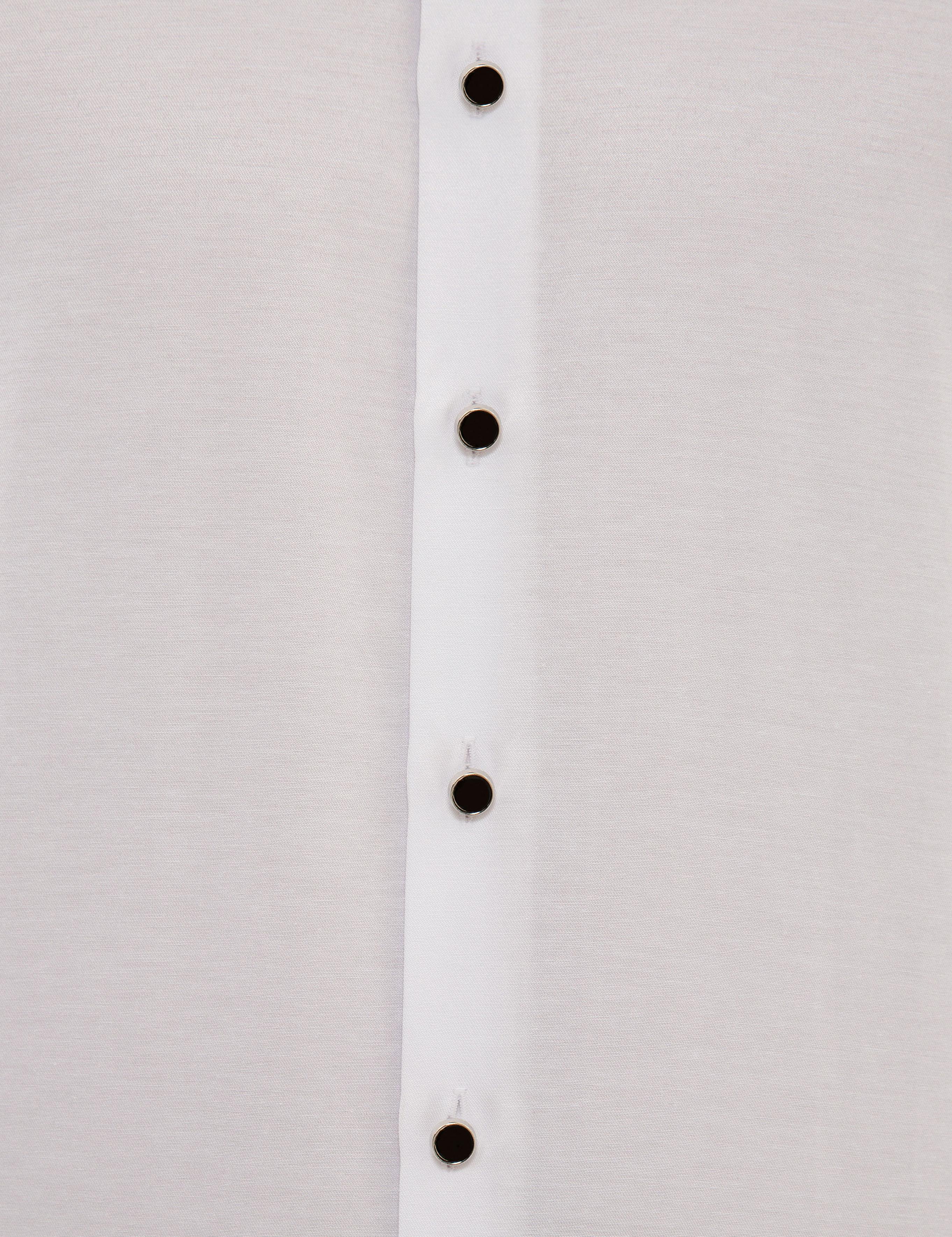 Beyaz Slim Fit Smokin Gömlek