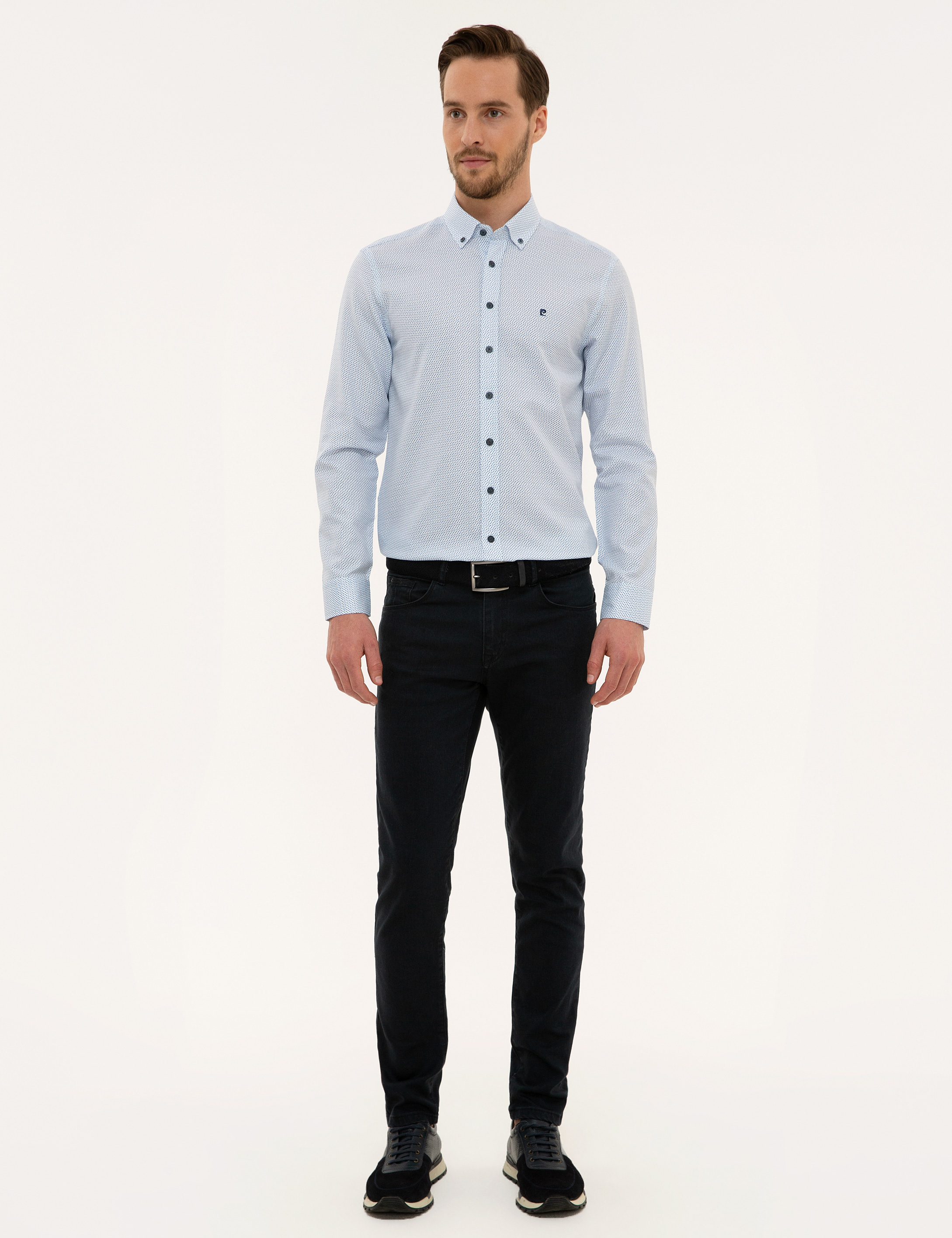Mavi Slim Fit Uzun Kollu Gömlek