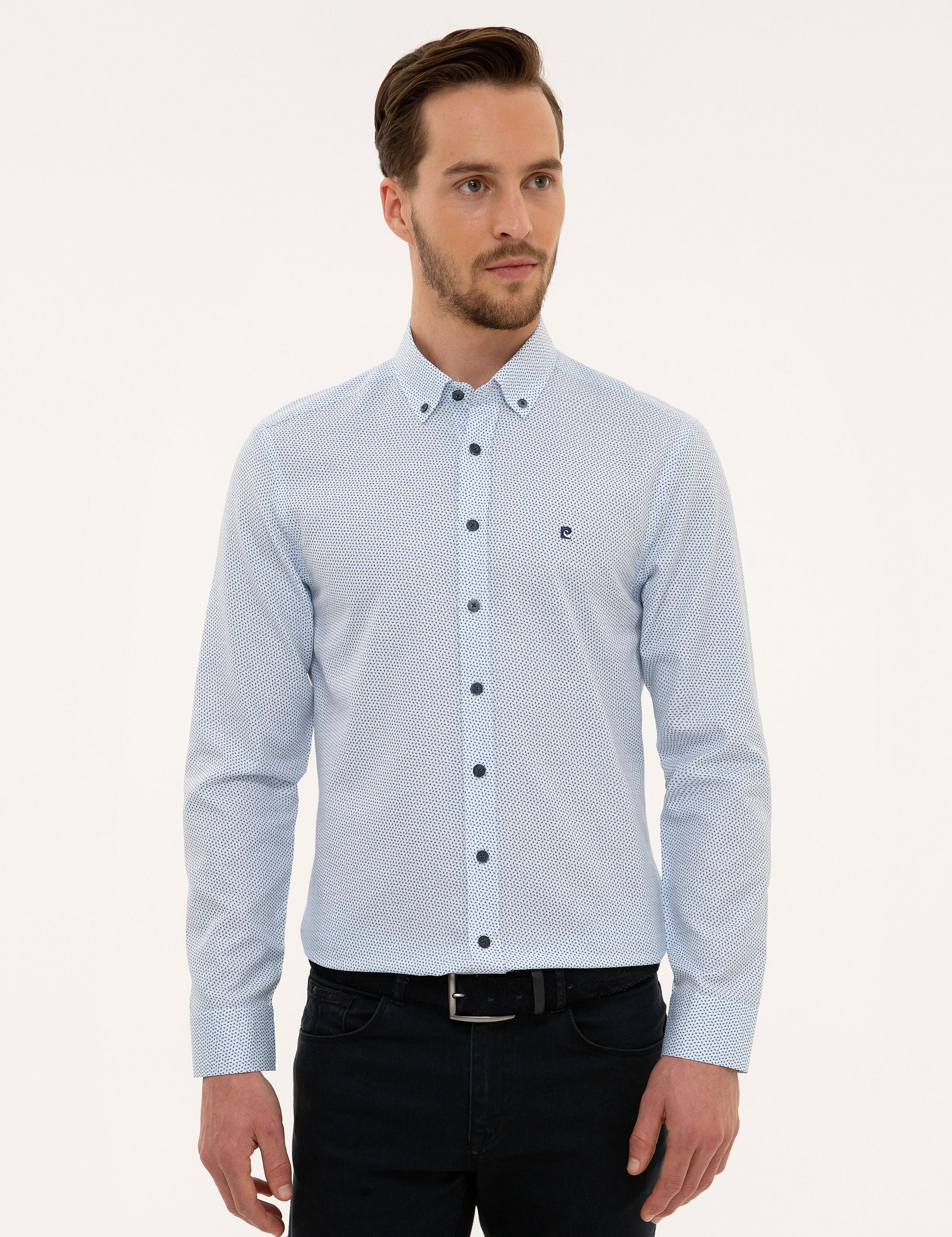 Mavi Slim Fit Uzun Kollu Gömlek