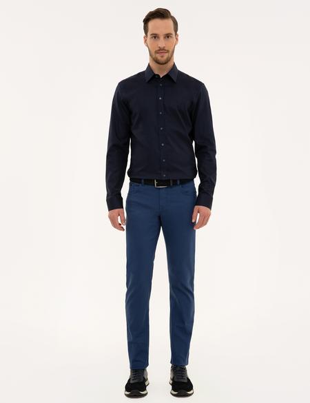 Lacivert Slim Fit Uzun Kollu Gömlek - 50227070016