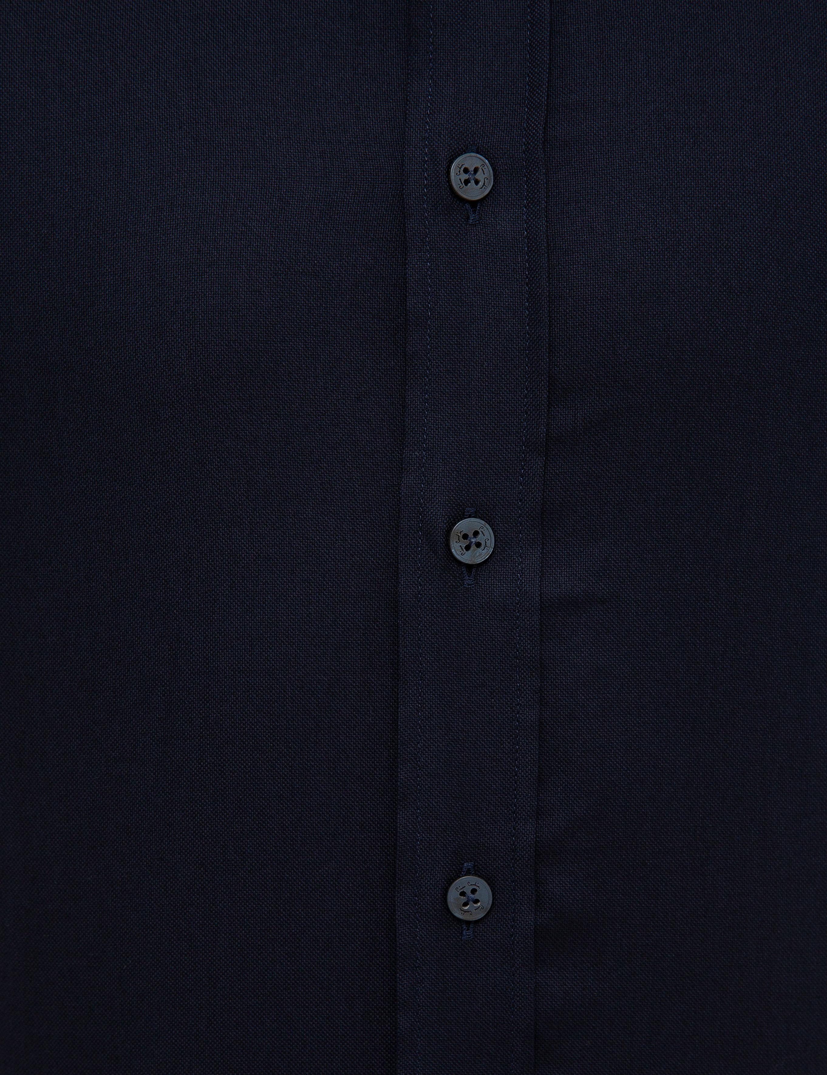 Lacivert Slim Fit Uzun Kollu Gömlek