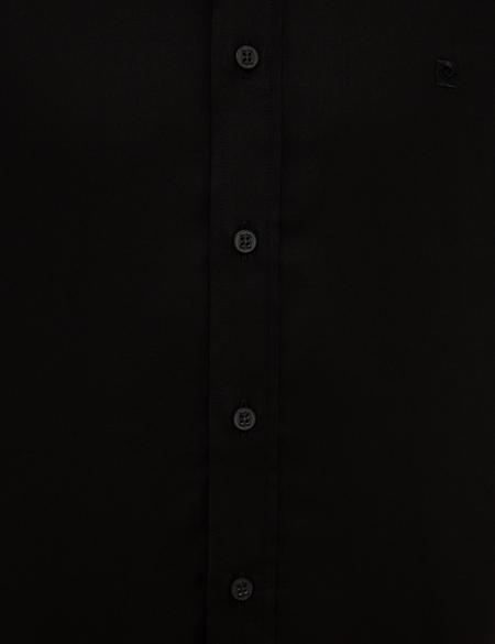 Siyah Slim Fit Uzun Kollu Gömlek - 50227070025
