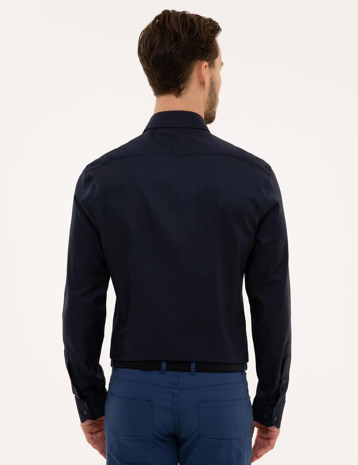 Lacivert Slim Fit Uzun Kollu Gömlek - 50227070016