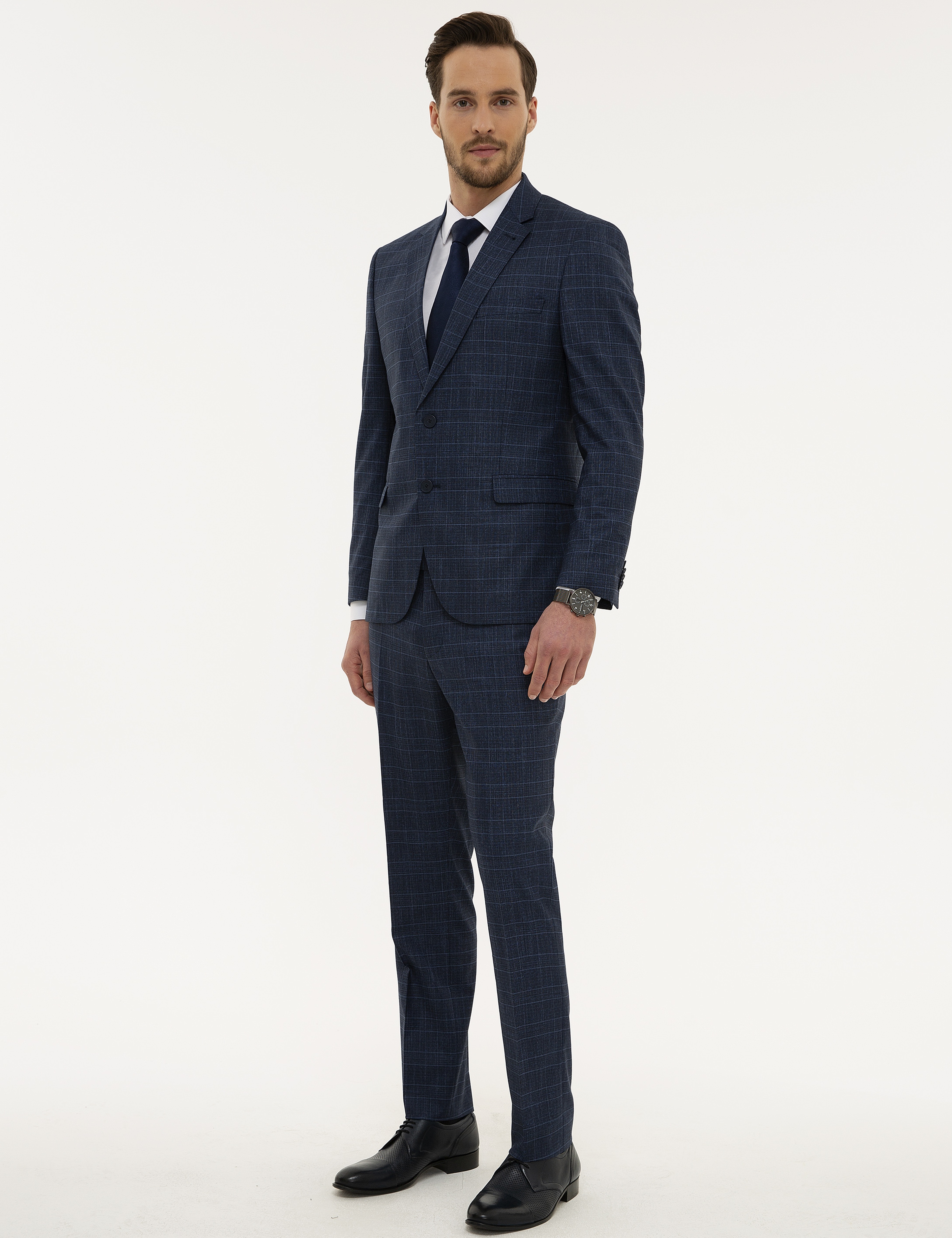 İndigo Slim Fit Takım Elbise - Image 3