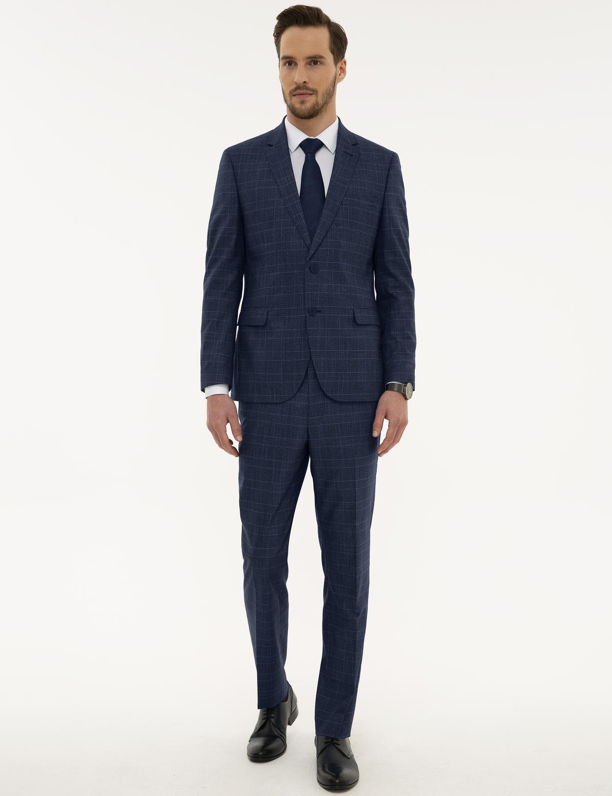 İndigo Slim Fit Takım Elbise