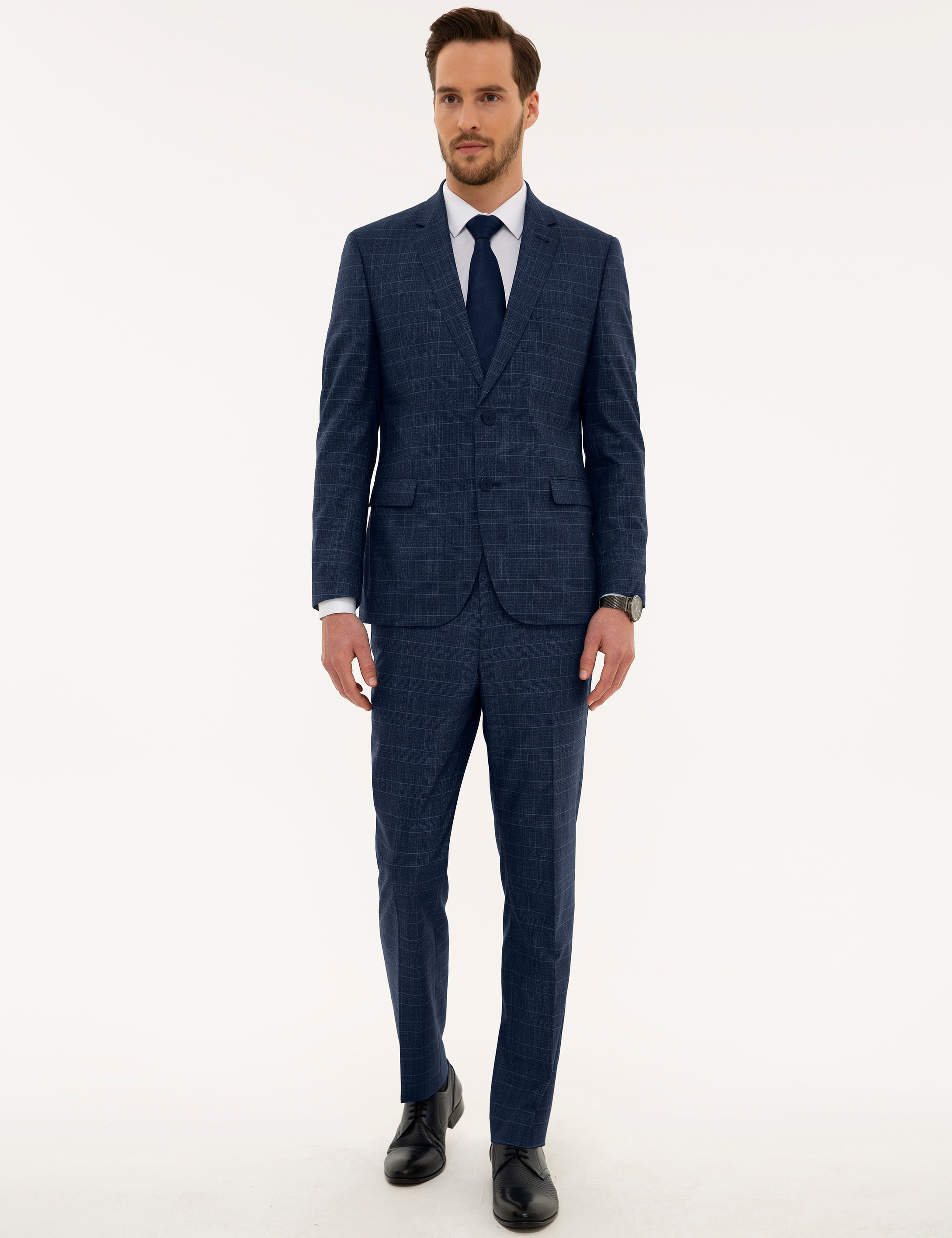 İndigo Slim Fit Takım Elbise